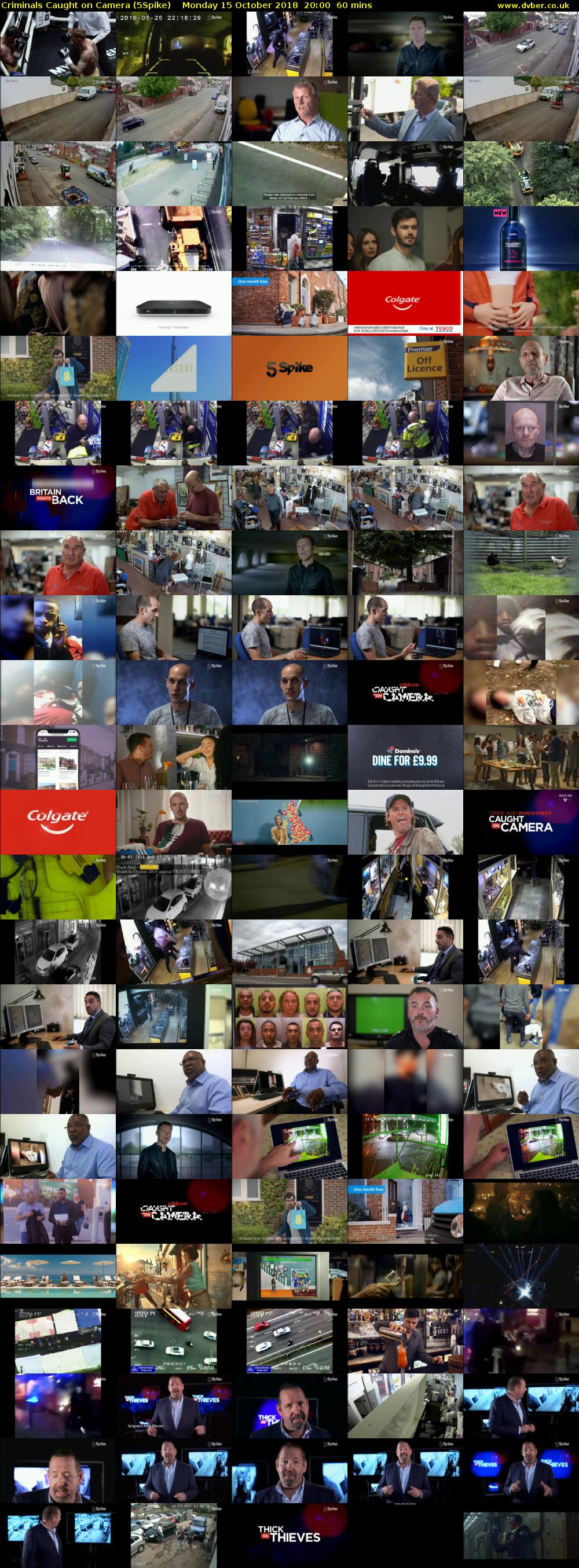 Criminals Caught on Camera (5Spike) Monday 15 October 2018 20:00 - 21:00