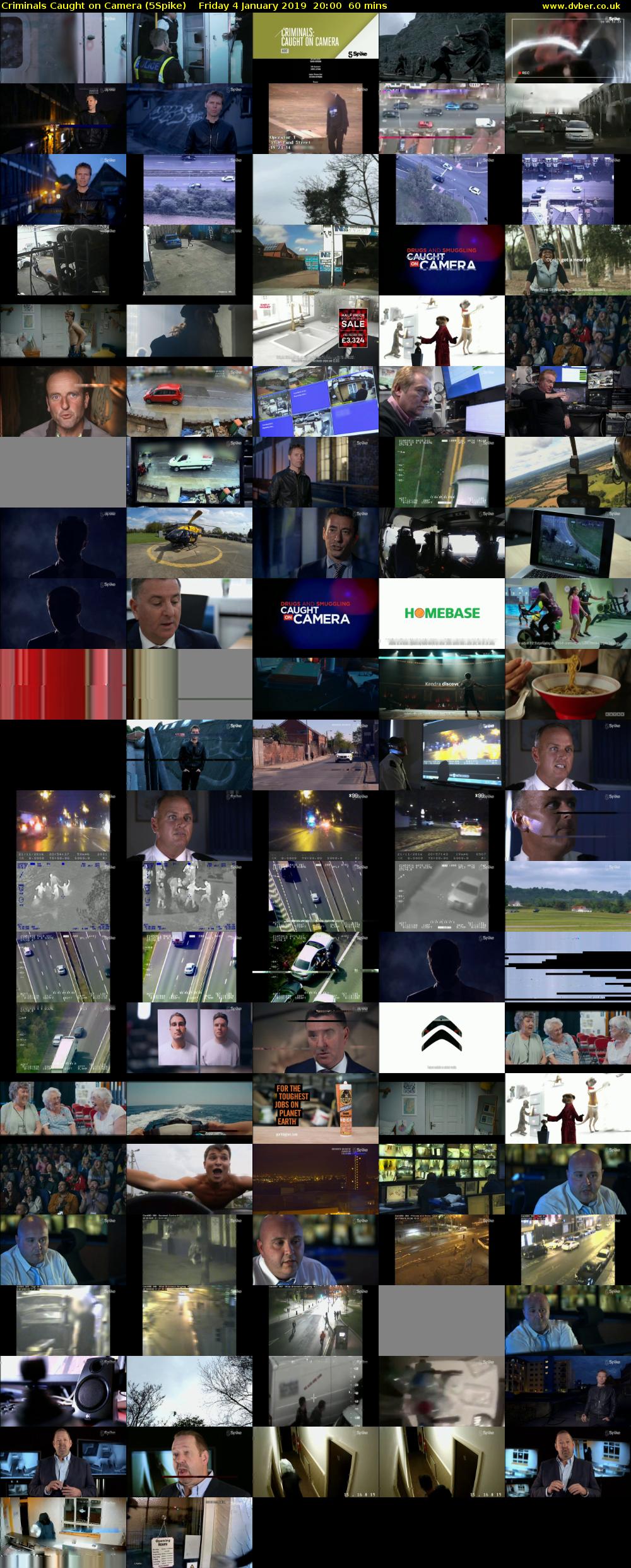 Criminals Caught on Camera (5Spike) Friday 4 January 2019 20:00 - 21:00