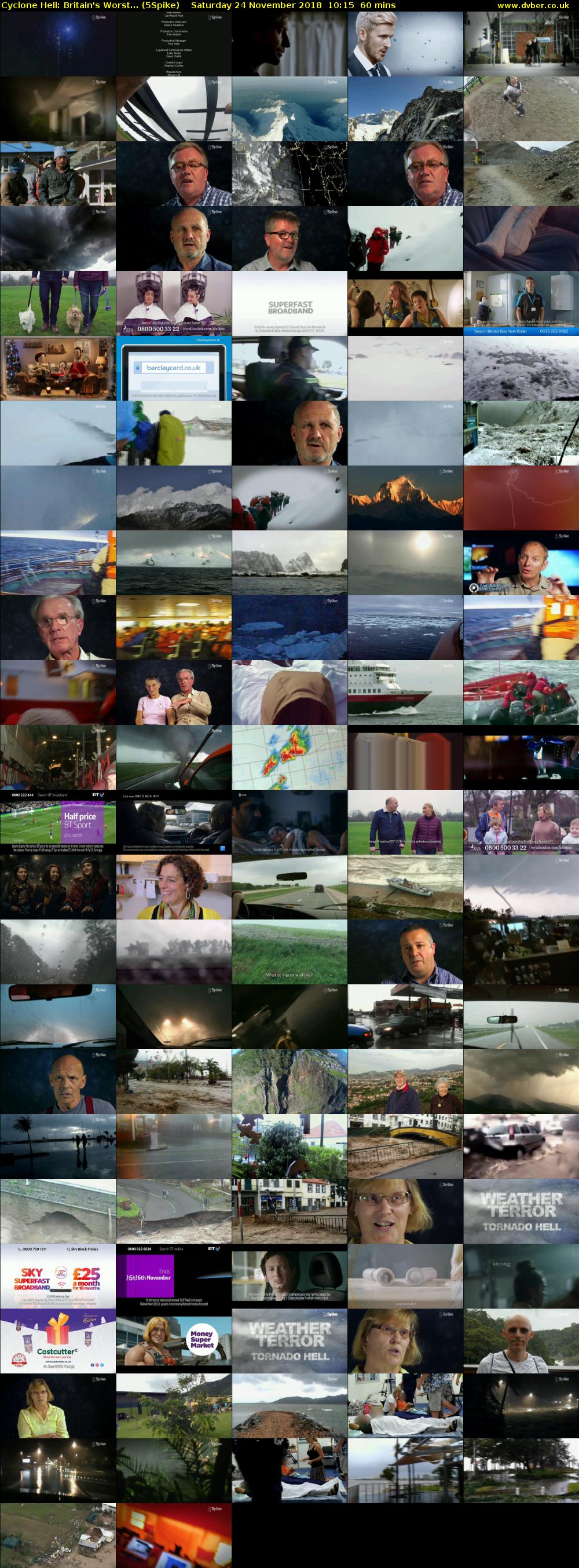 Cyclone Hell: Britain's Worst... (5Spike) Saturday 24 November 2018 10:15 - 11:15