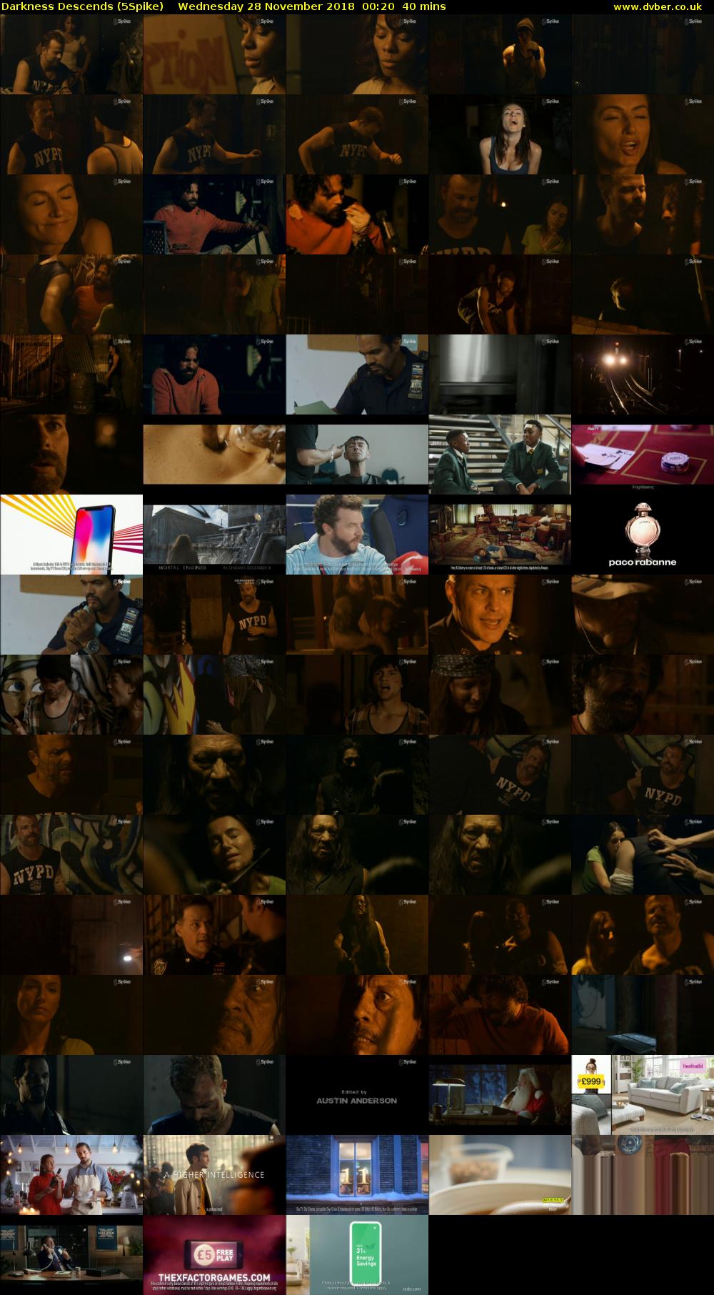 Darkness Descends (5Spike) Wednesday 28 November 2018 00:20 - 01:00