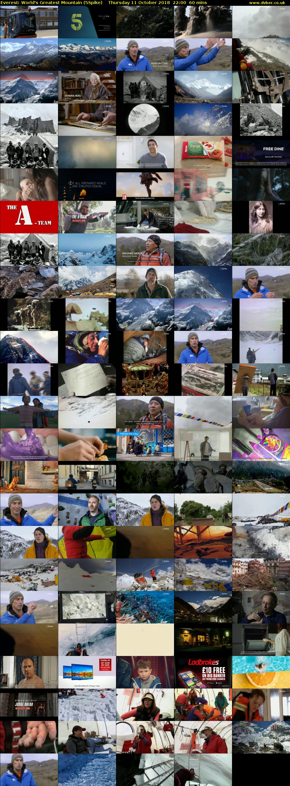 Everest: World's Greatest Mountain (5Spike) Thursday 11 October 2018 22:00 - 23:00