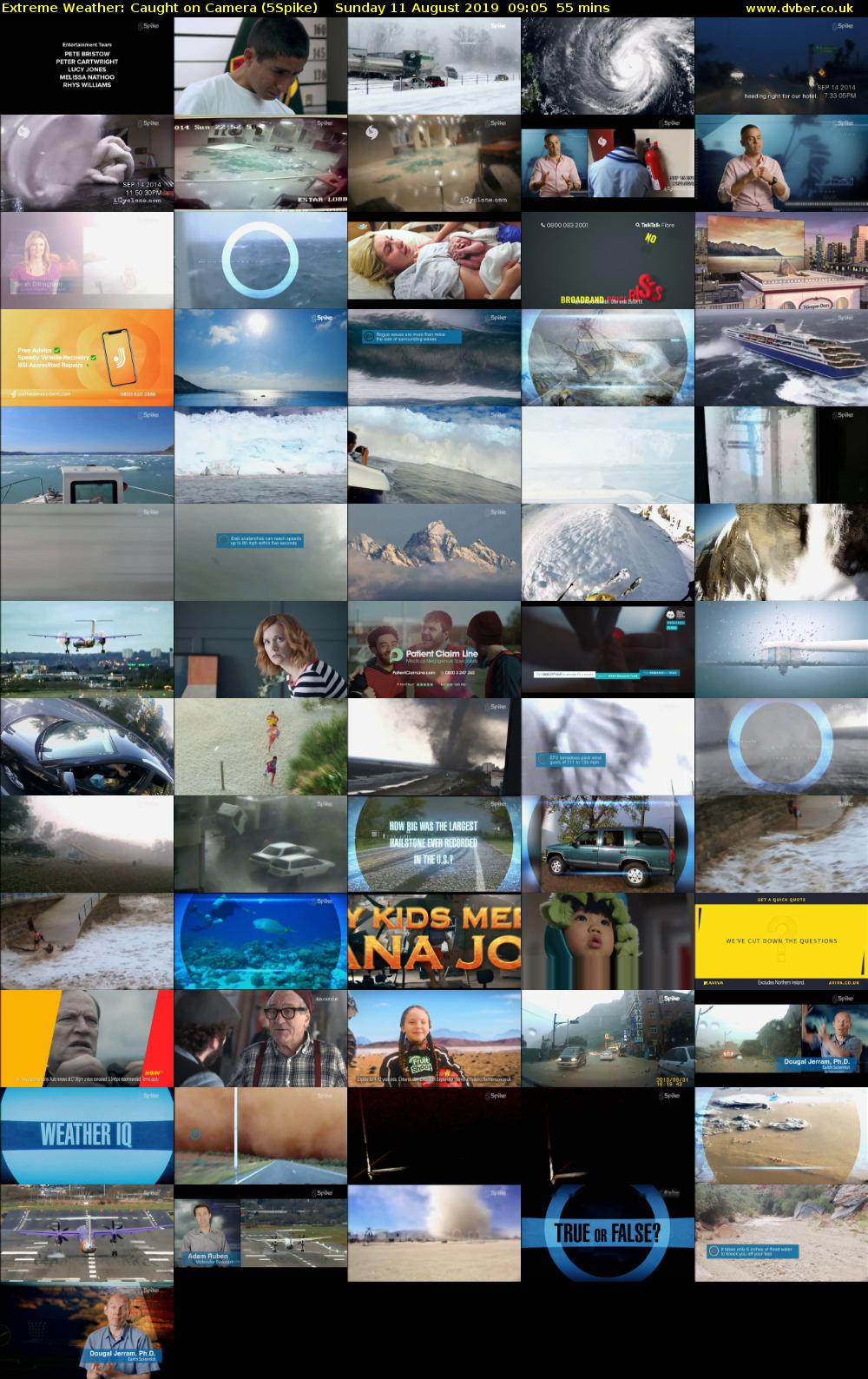 Extreme Weather: Caught on Camera (5Spike) Sunday 11 August 2019 09:05 - 10:00