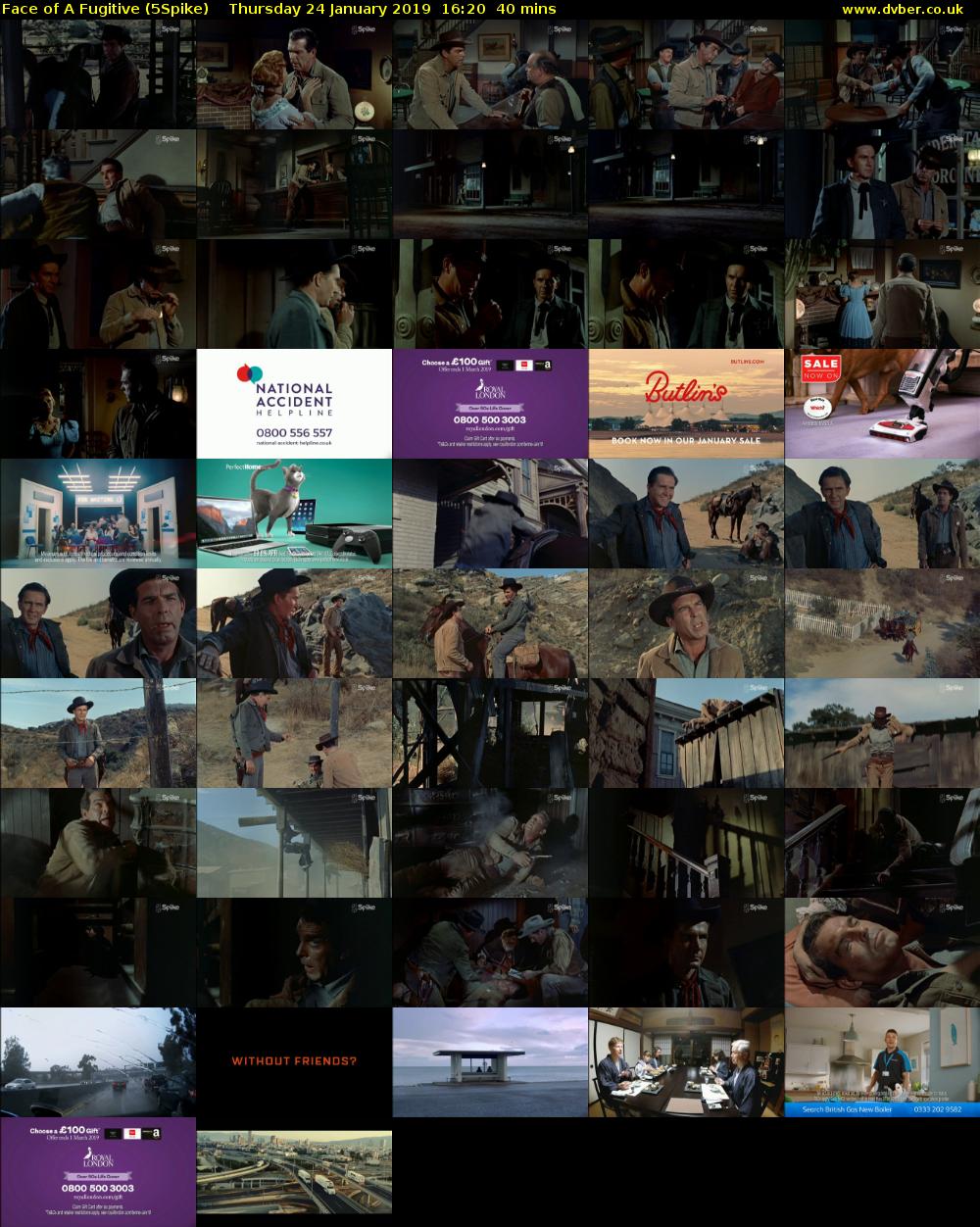 Face of A Fugitive (5Spike) Thursday 24 January 2019 16:20 - 17:00