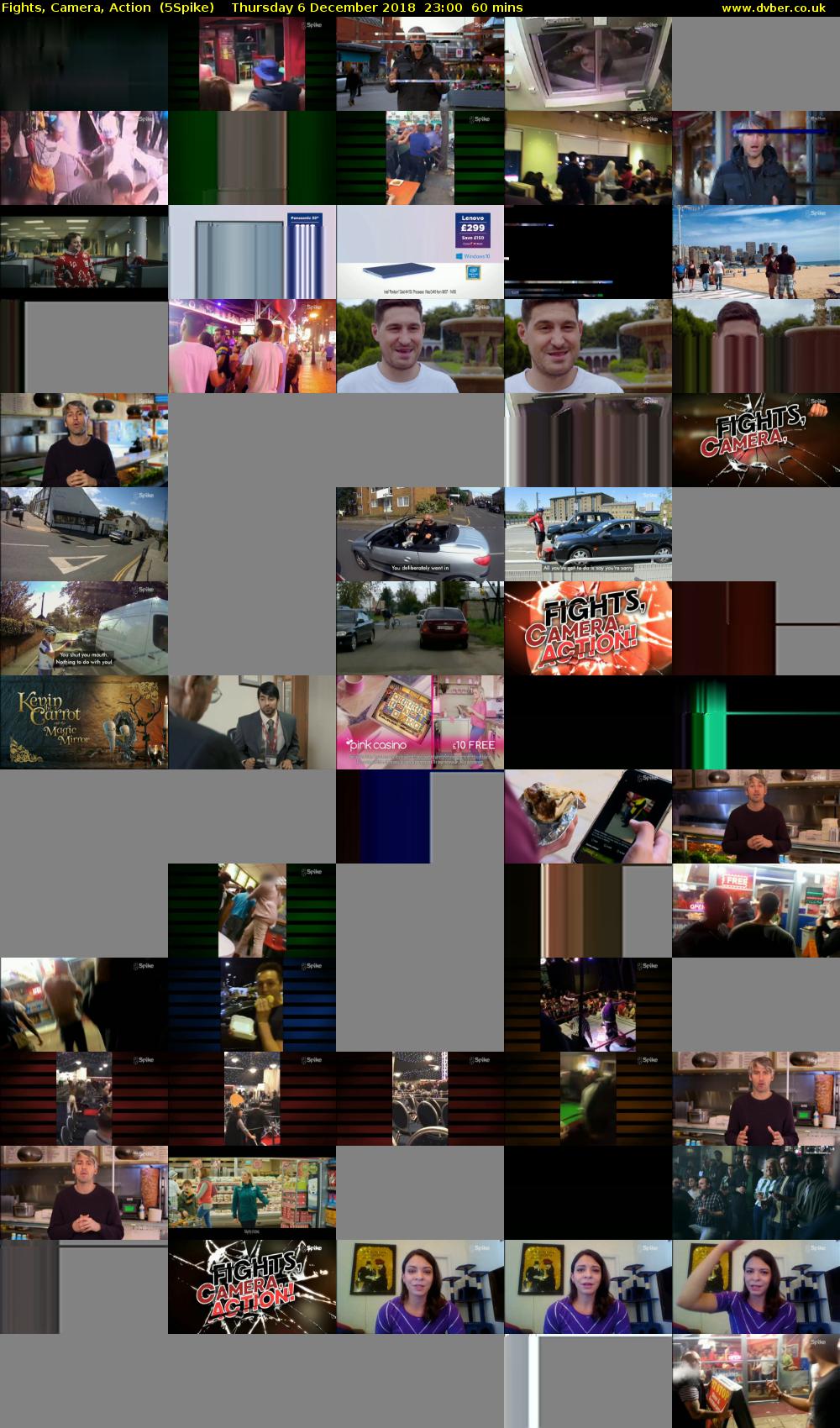 Fights, Camera, Action  (5Spike) Thursday 6 December 2018 23:00 - 00:00