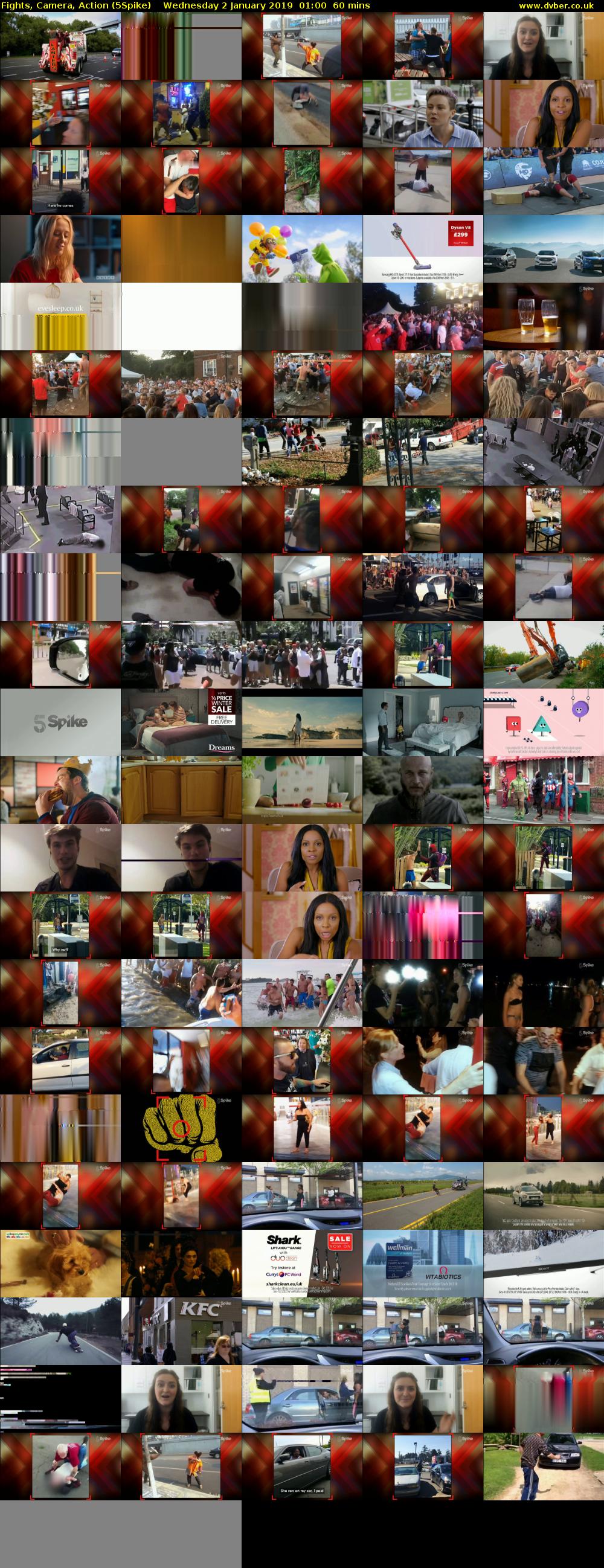 Fights, Camera, Action (5Spike) Wednesday 2 January 2019 01:00 - 02:00