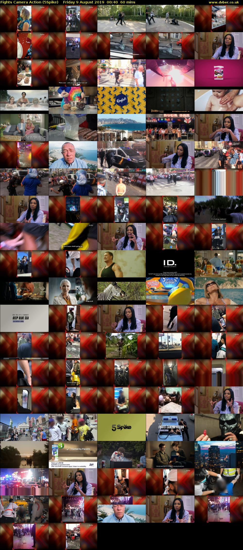 Fights Camera Action (5Spike) Friday 9 August 2019 00:40 - 01:40