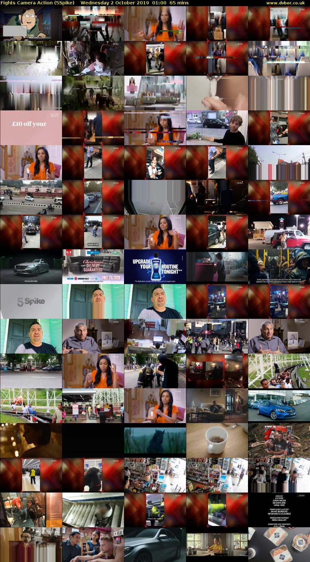 Fights Camera Action (5Spike) Wednesday 2 October 2019 01:00 - 02:05