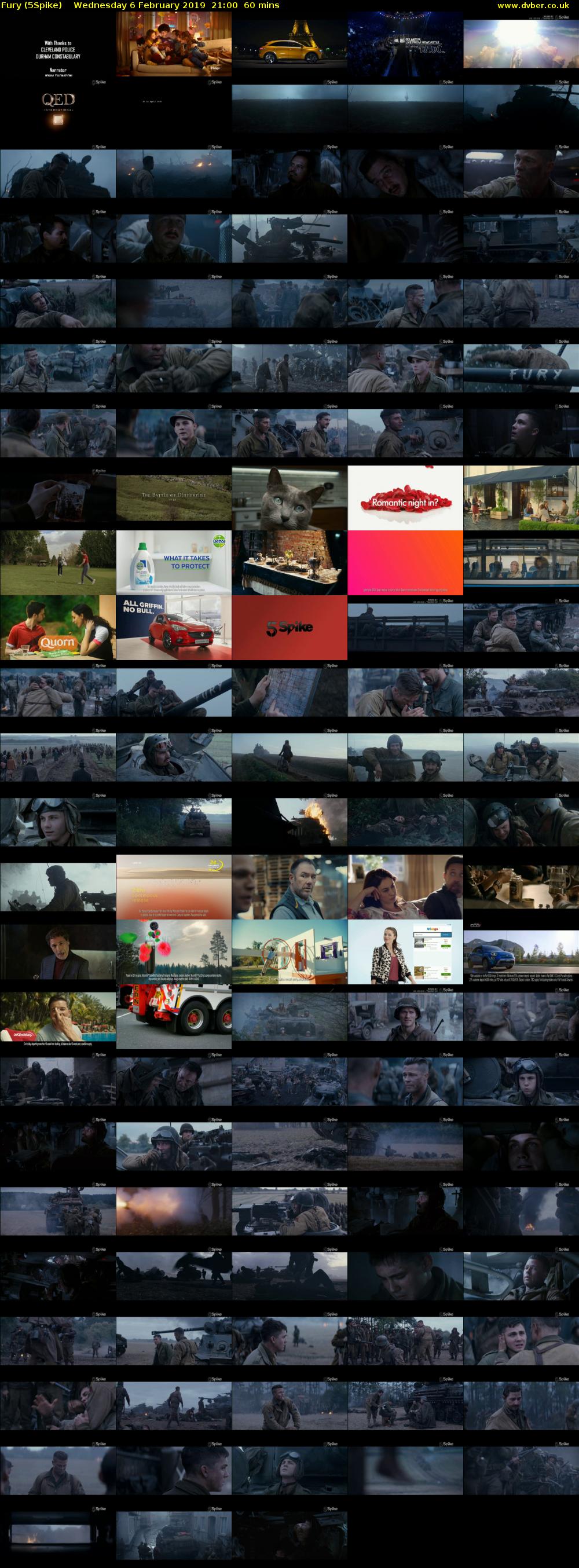 Fury (5Spike) Wednesday 6 February 2019 21:00 - 22:00
