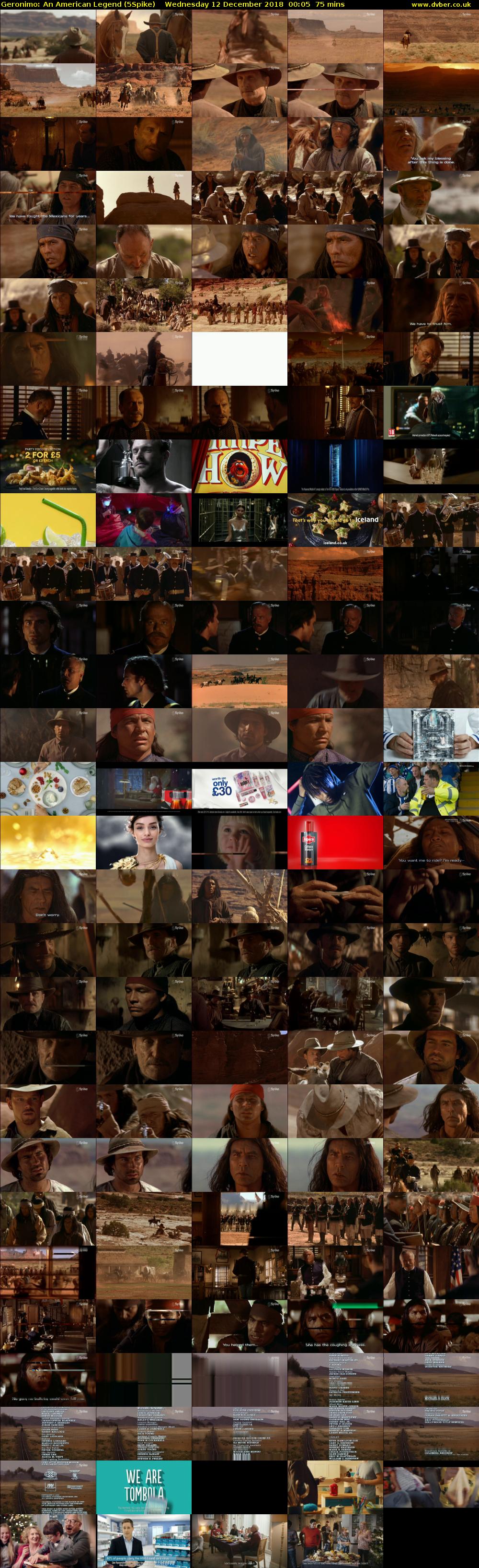 Geronimo: An American Legend (5Spike) Wednesday 12 December 2018 00:05 - 01:20