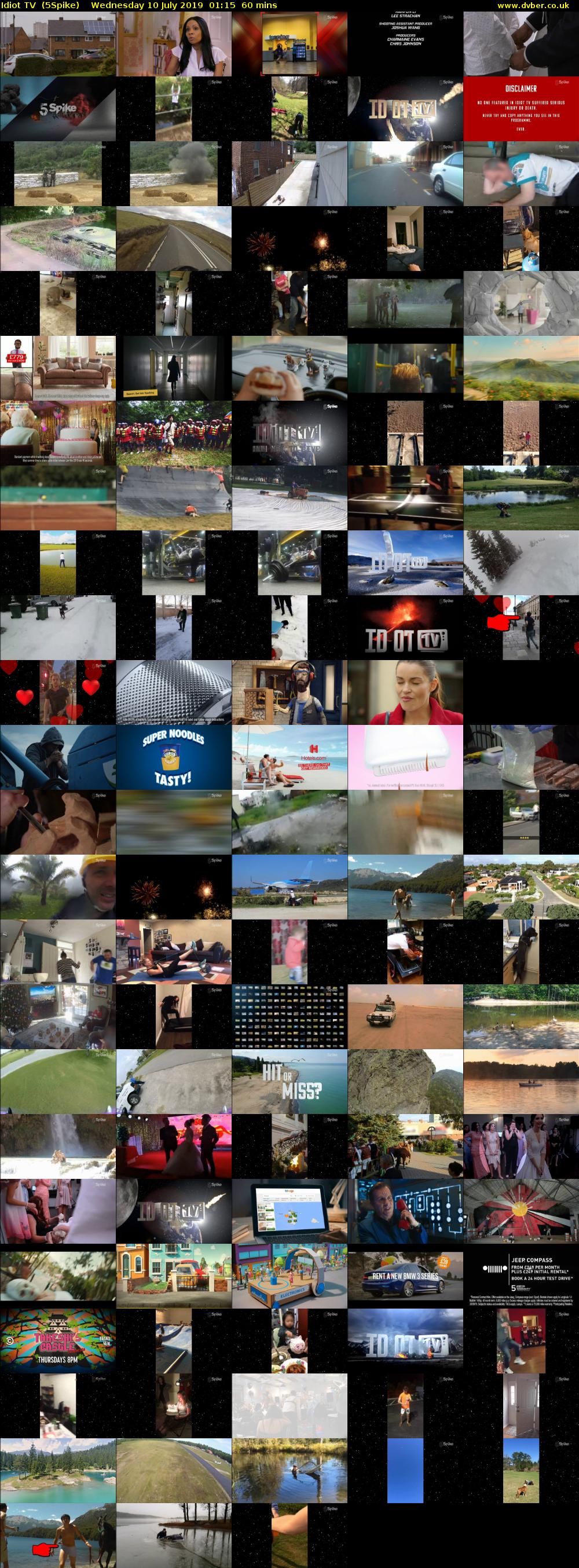 Idiot TV  (5Spike) Wednesday 10 July 2019 01:15 - 02:15
