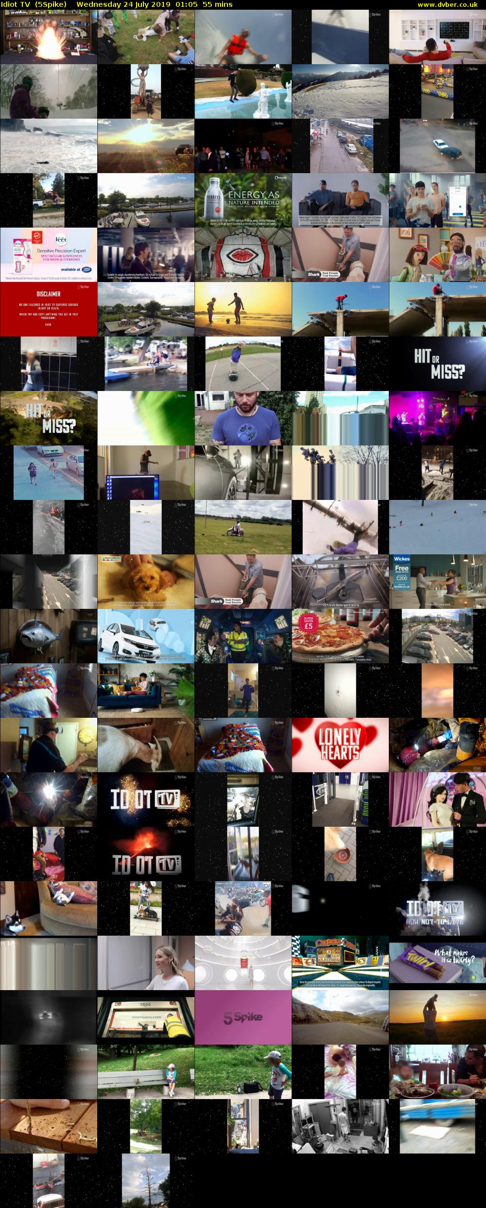 Idiot TV  (5Spike) Wednesday 24 July 2019 01:05 - 02:00