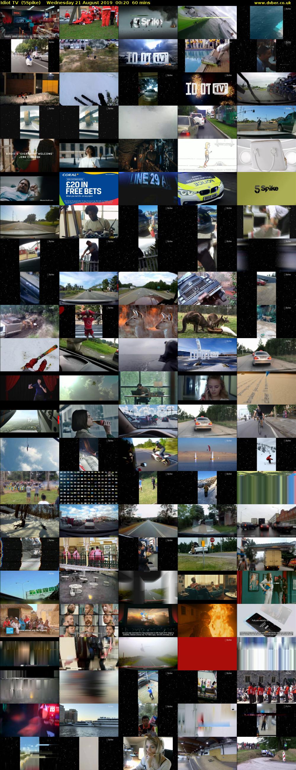 Idiot TV  (5Spike) Wednesday 21 August 2019 00:20 - 01:20