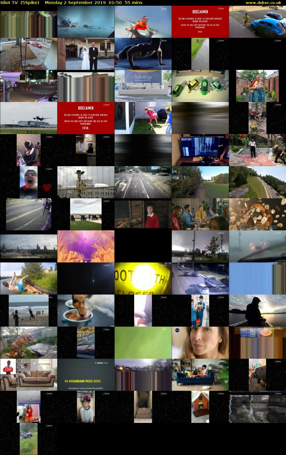 Idiot TV  (5Spike) Monday 2 September 2019 01:50 - 02:45