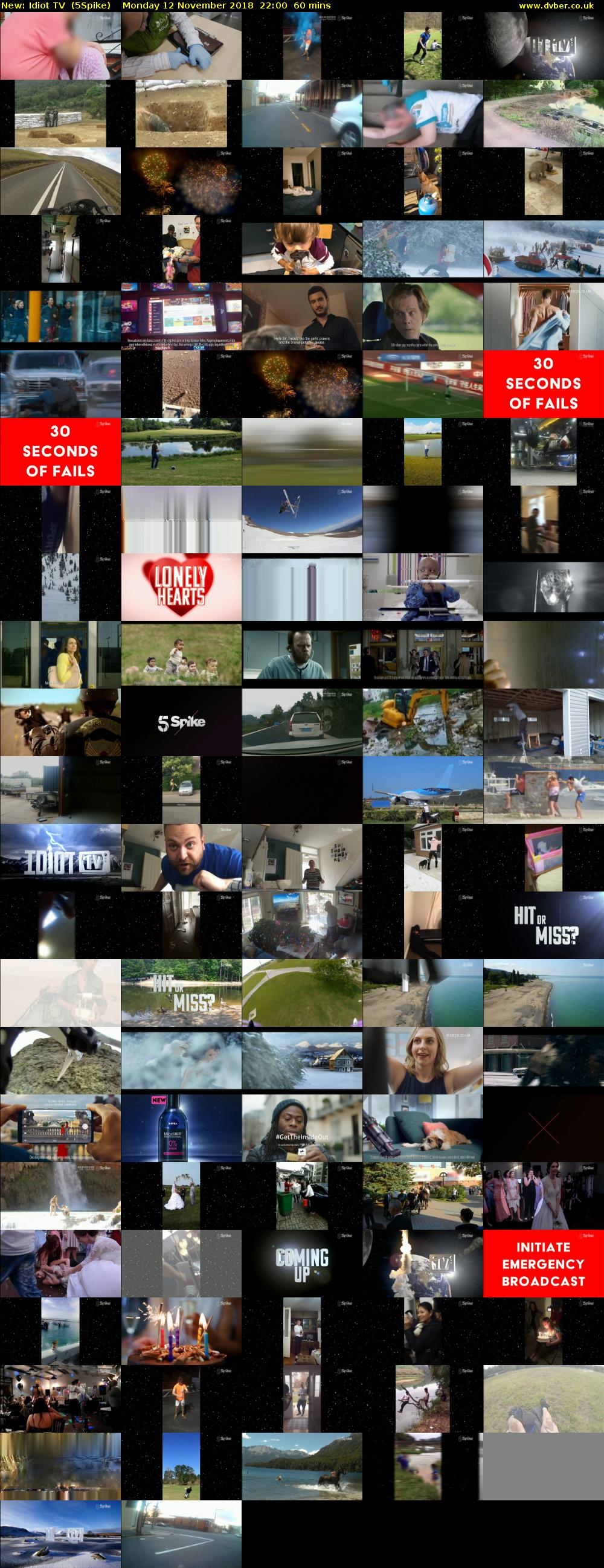 Idiot TV (5Spike) Monday 12 November 2018 22:00 - 23:00