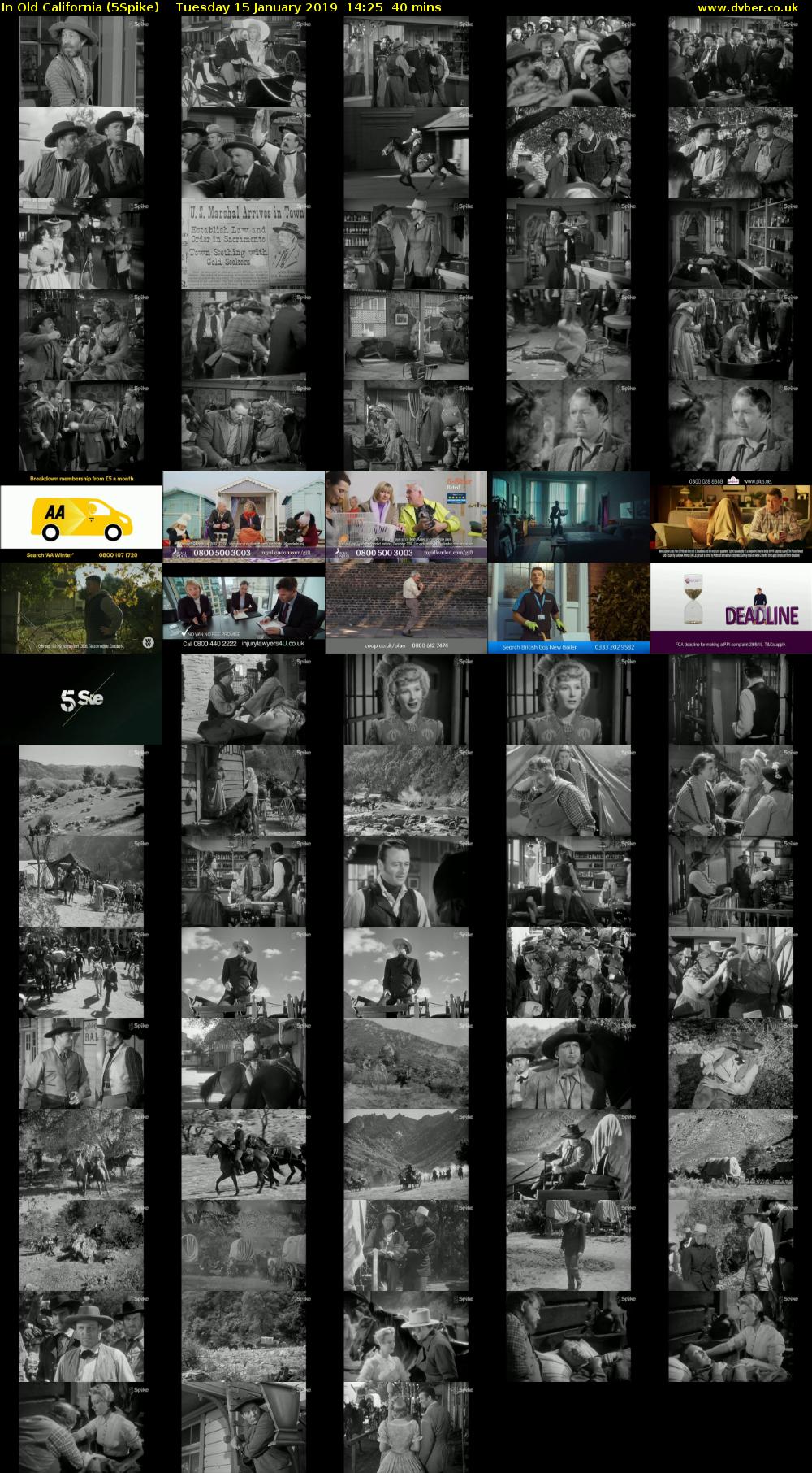 In Old California (5Spike) Tuesday 15 January 2019 14:25 - 15:05