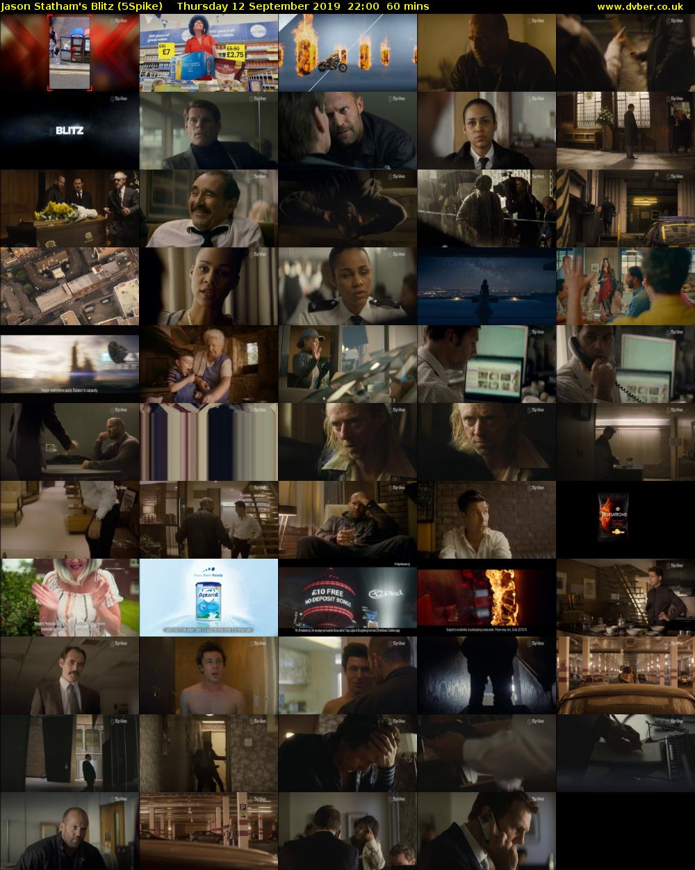 Jason Statham's Blitz (5Spike) Thursday 12 September 2019 22:00 - 23:00