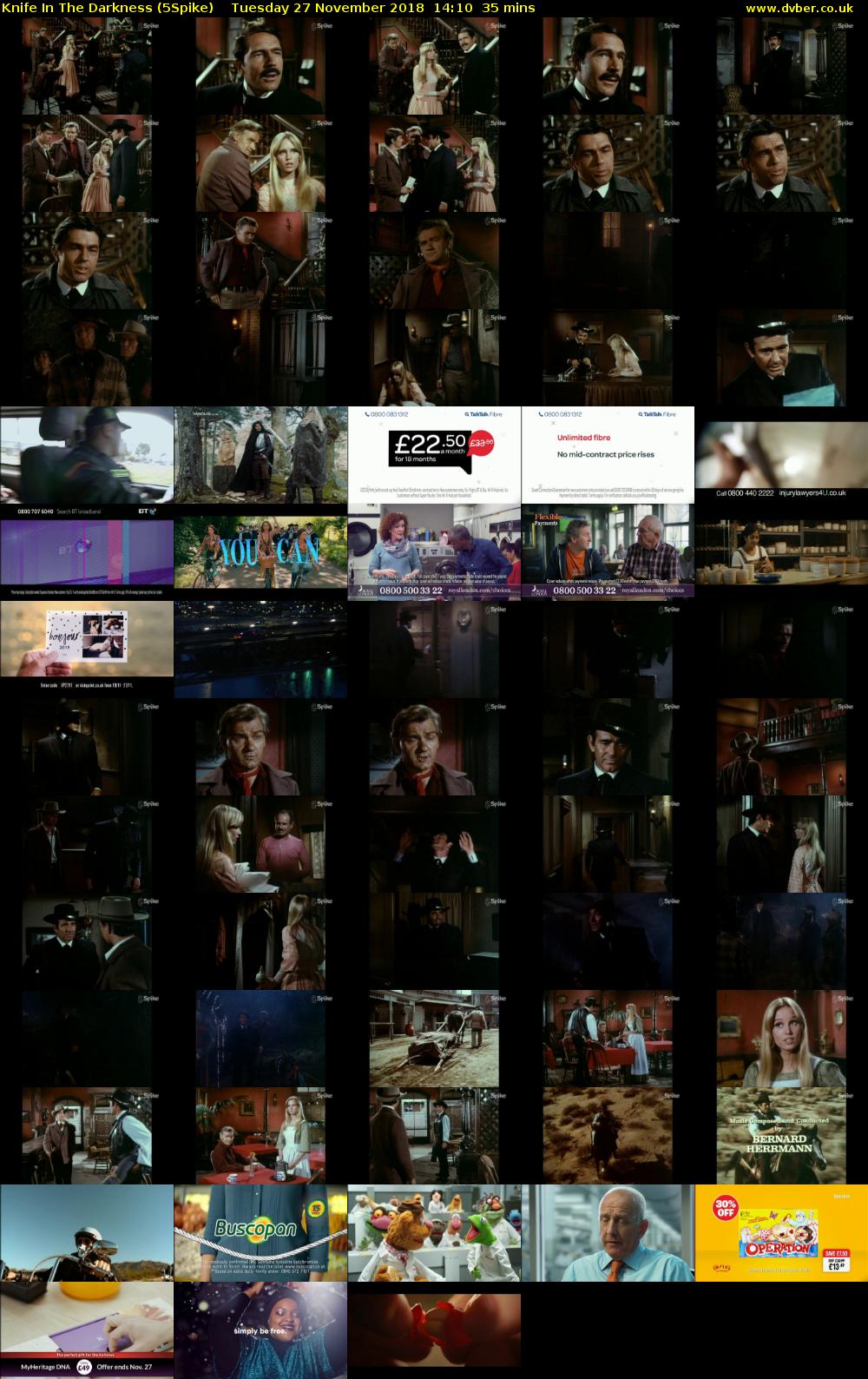 Knife In The Darkness (5Spike) Tuesday 27 November 2018 14:10 - 14:45