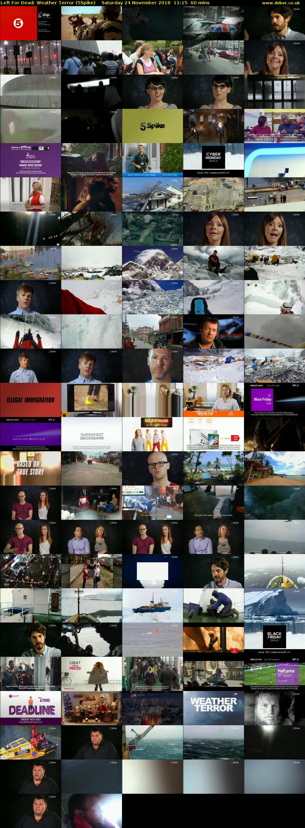 Left For Dead: Weather Terror (5Spike) Saturday 24 November 2018 11:15 - 12:15