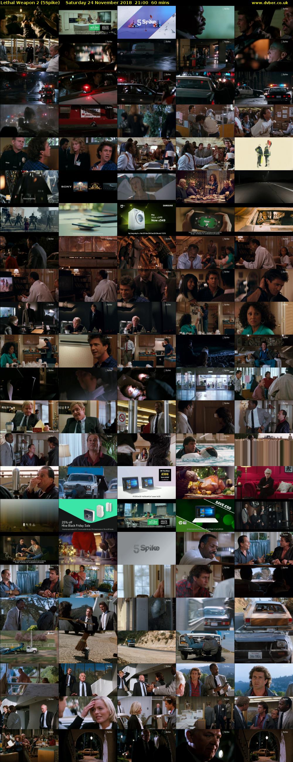 Lethal Weapon 2 (5Spike) Saturday 24 November 2018 21:00 - 22:00