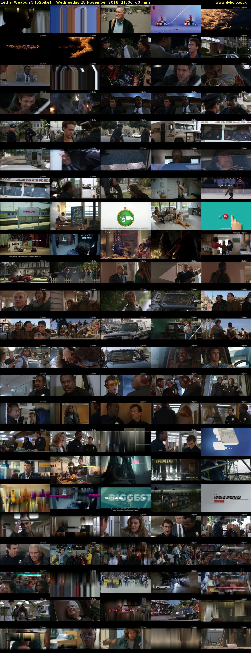 Lethal Weapon 3 (5Spike) Wednesday 28 November 2018 21:00 - 22:00