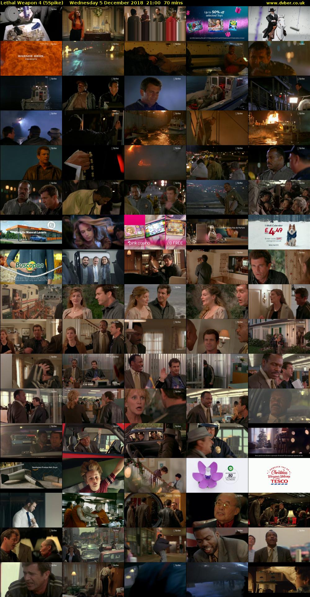 Lethal Weapon 4 (5Spike) Wednesday 5 December 2018 21:00 - 22:10