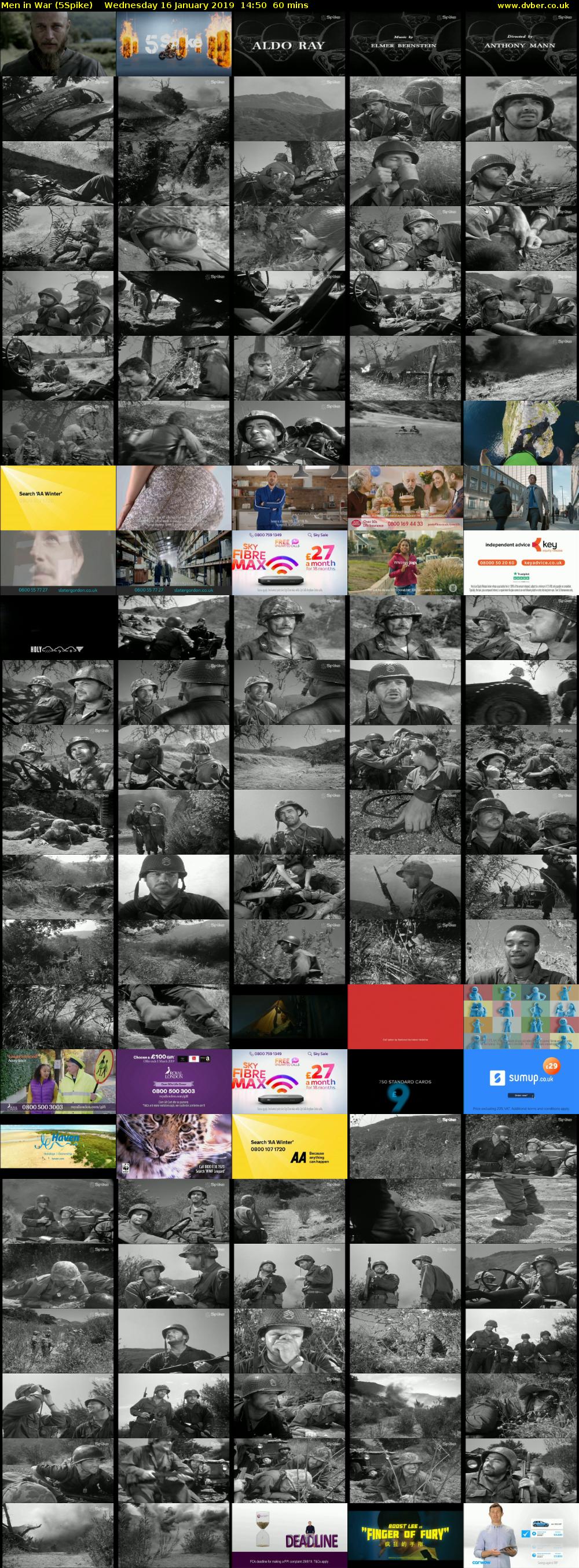 Men in War (5Spike) Wednesday 16 January 2019 14:50 - 15:50