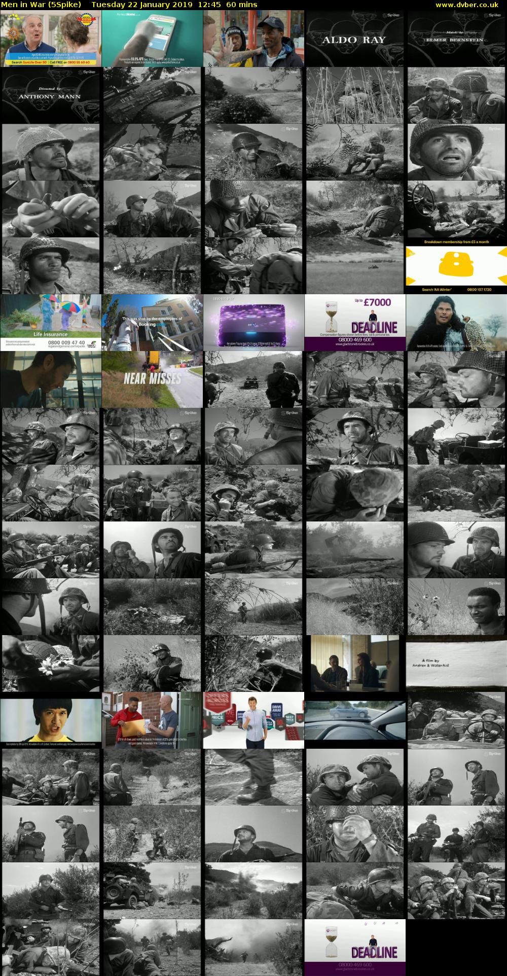 Men in War (5Spike) Tuesday 22 January 2019 12:45 - 13:45