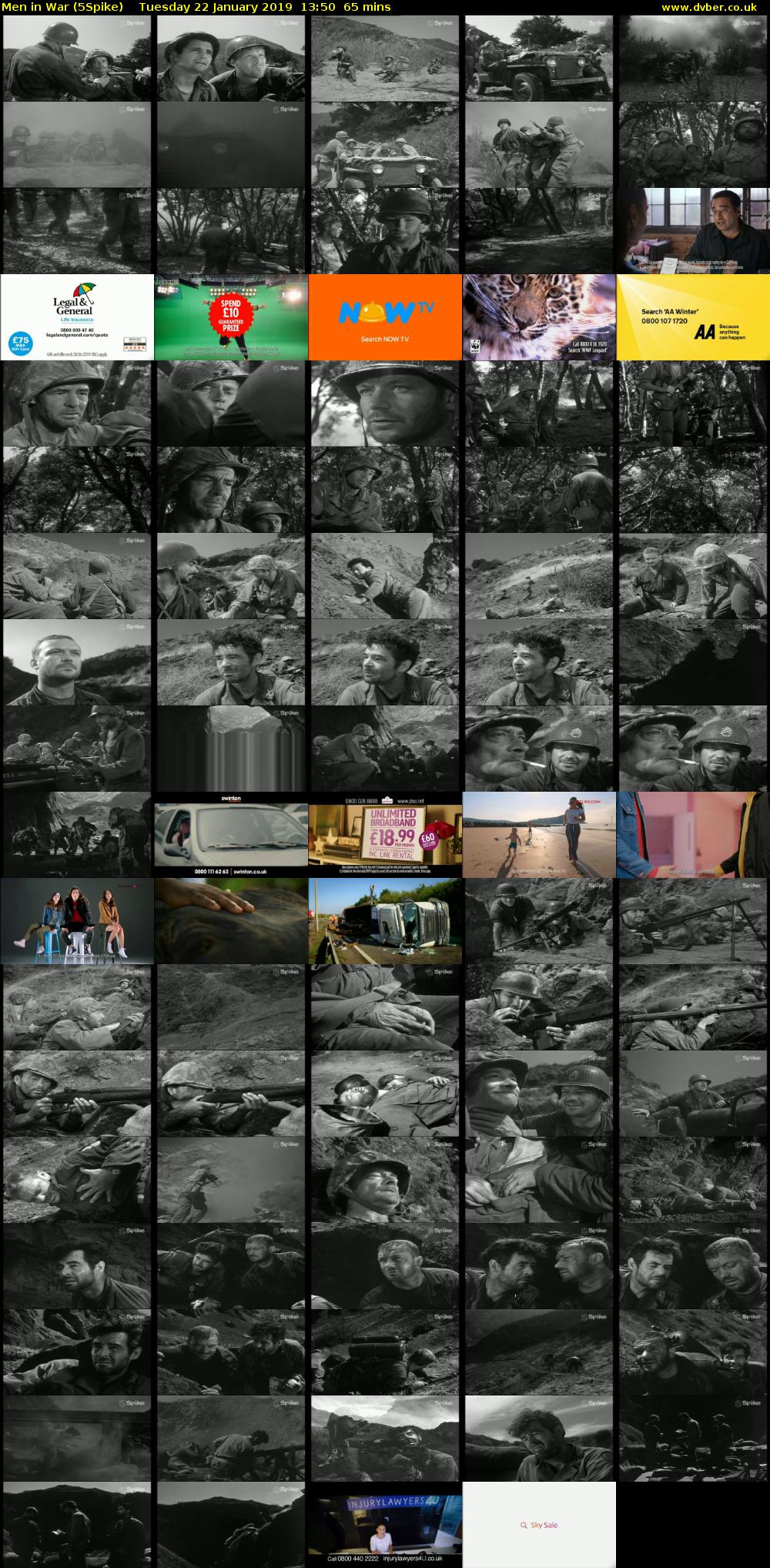 Men in War (5Spike) Tuesday 22 January 2019 13:50 - 14:55