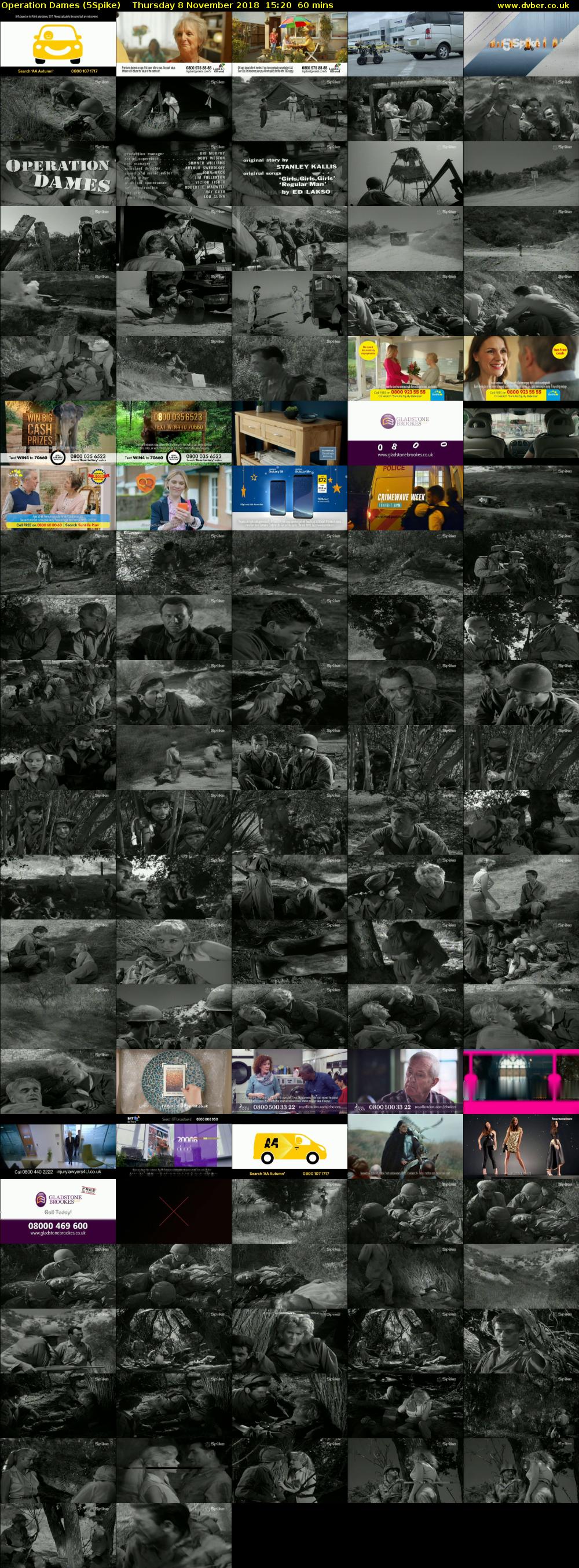 Operation Dames (5Spike) Thursday 8 November 2018 15:20 - 16:20