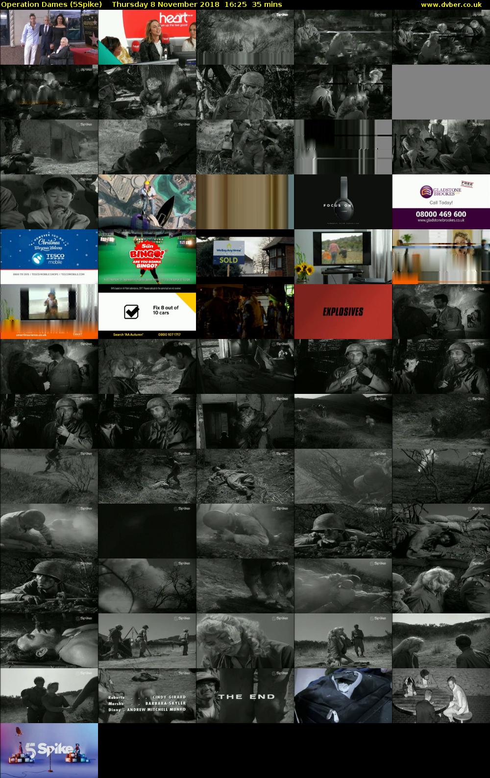 Operation Dames (5Spike) Thursday 8 November 2018 16:25 - 17:00