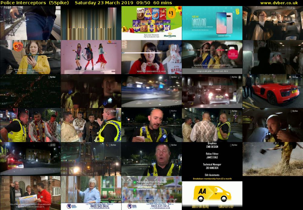 Police Interceptors  (5Spike) Saturday 23 March 2019 09:50 - 10:50