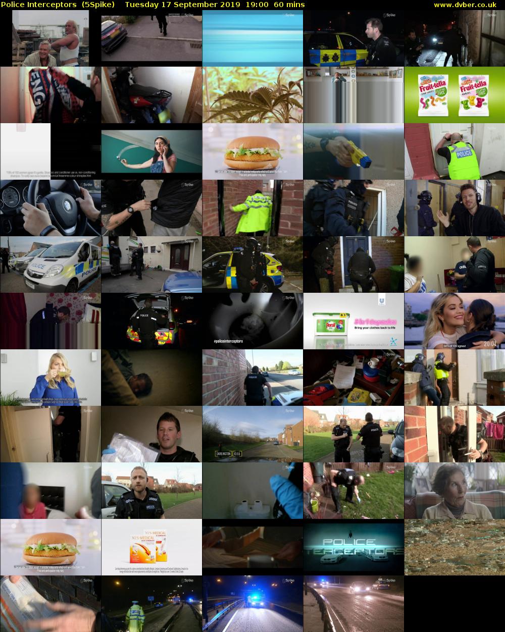 Police Interceptors  (5Spike) Tuesday 17 September 2019 19:00 - 20:00