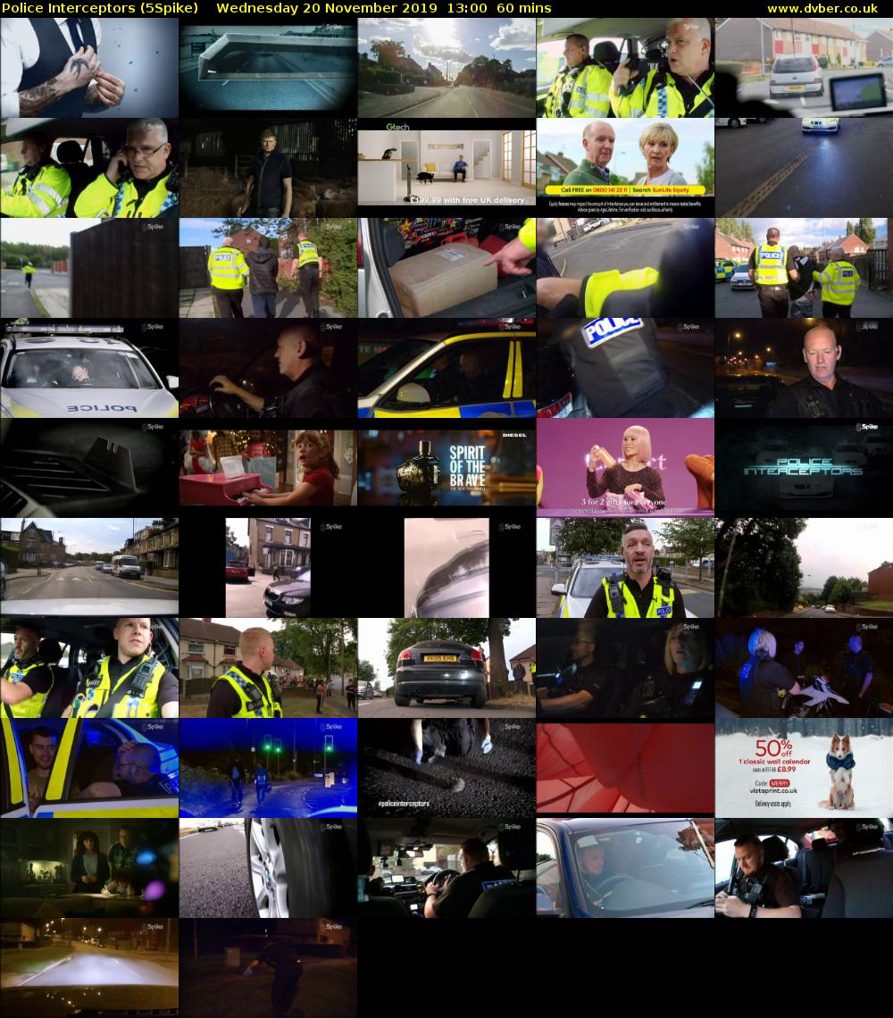 Police Interceptors (5Spike) Wednesday 20 November 2019 13:00 - 14:00