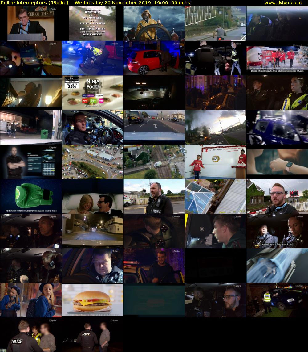 Police Interceptors (5Spike) Wednesday 20 November 2019 19:00 - 20:00