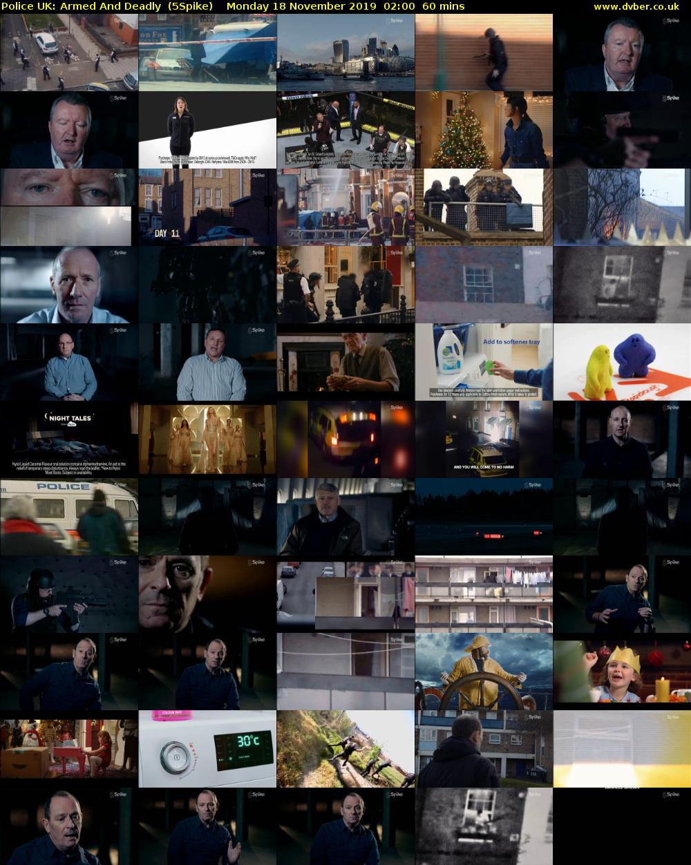 Police UK: Armed And Deadly  (5Spike) Monday 18 November 2019 02:00 - 03:00