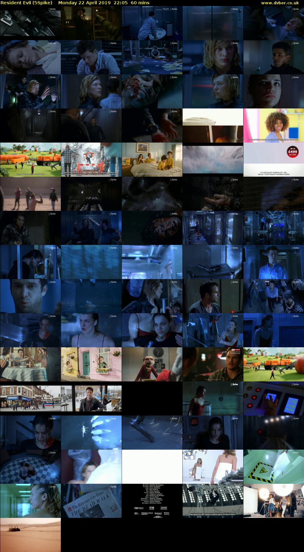 Resident Evil (5Spike) Monday 22 April 2019 22:05 - 23:05