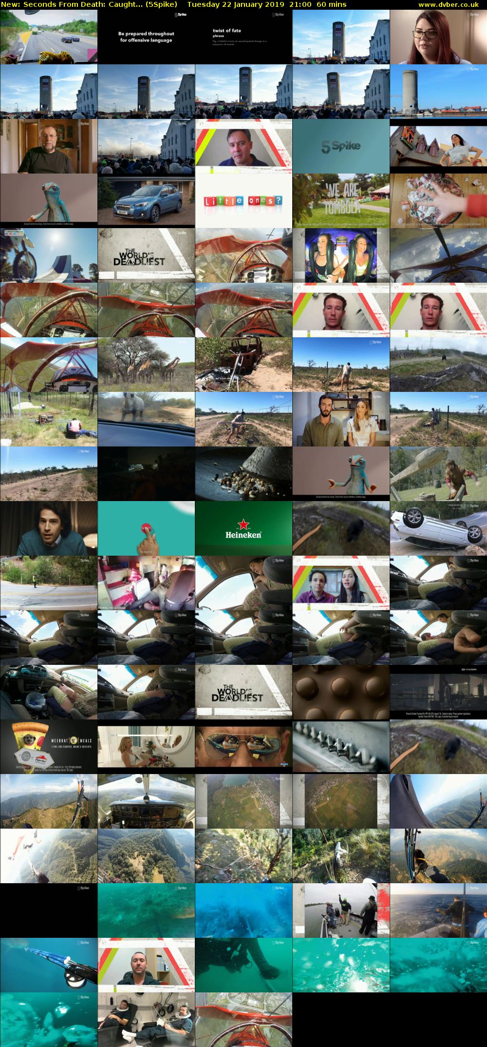 Seconds From Death: Caught... (5Spike) Tuesday 22 January 2019 21:00 - 22:00