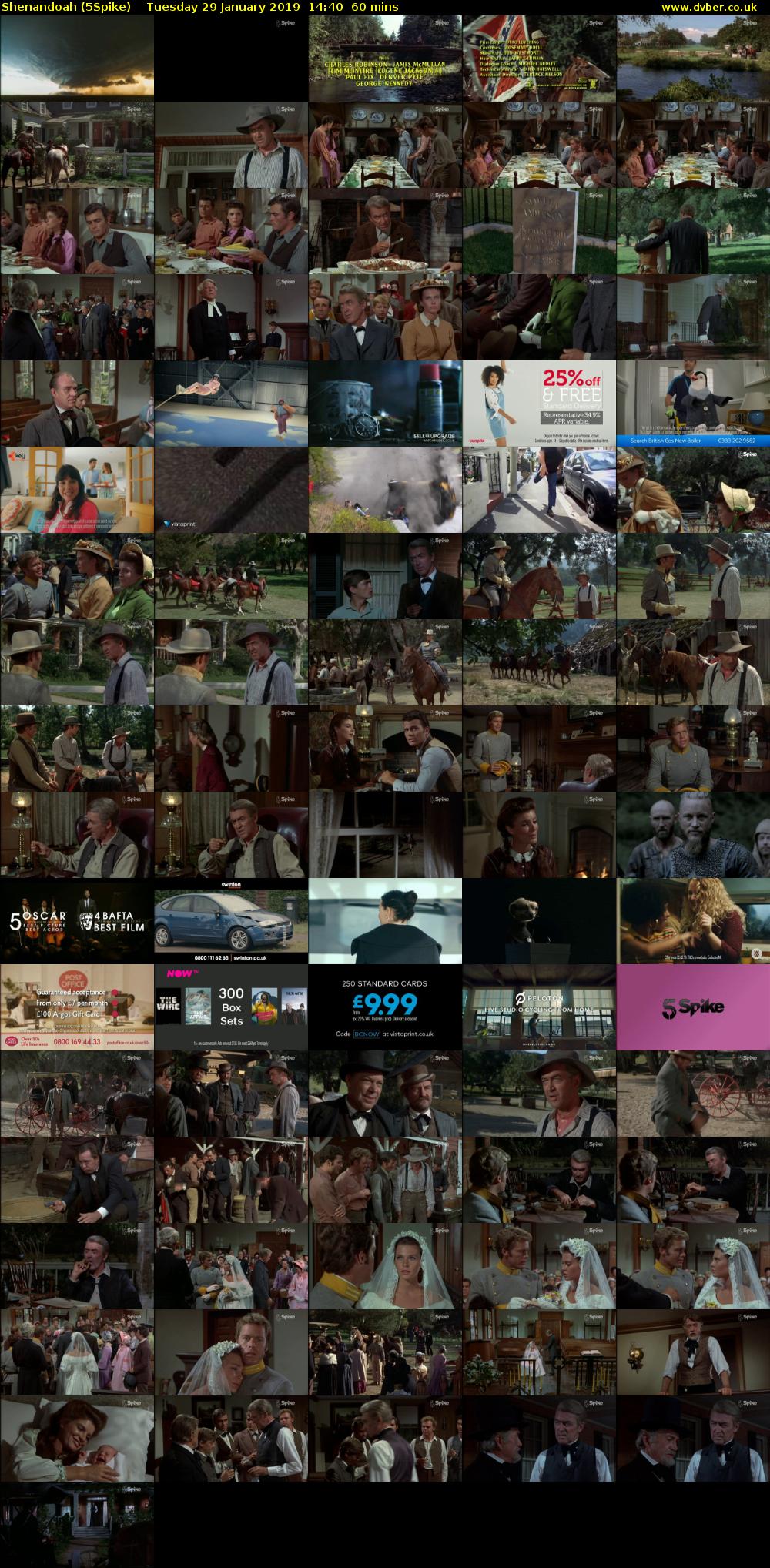 Shenandoah (5Spike) Tuesday 29 January 2019 14:40 - 15:40