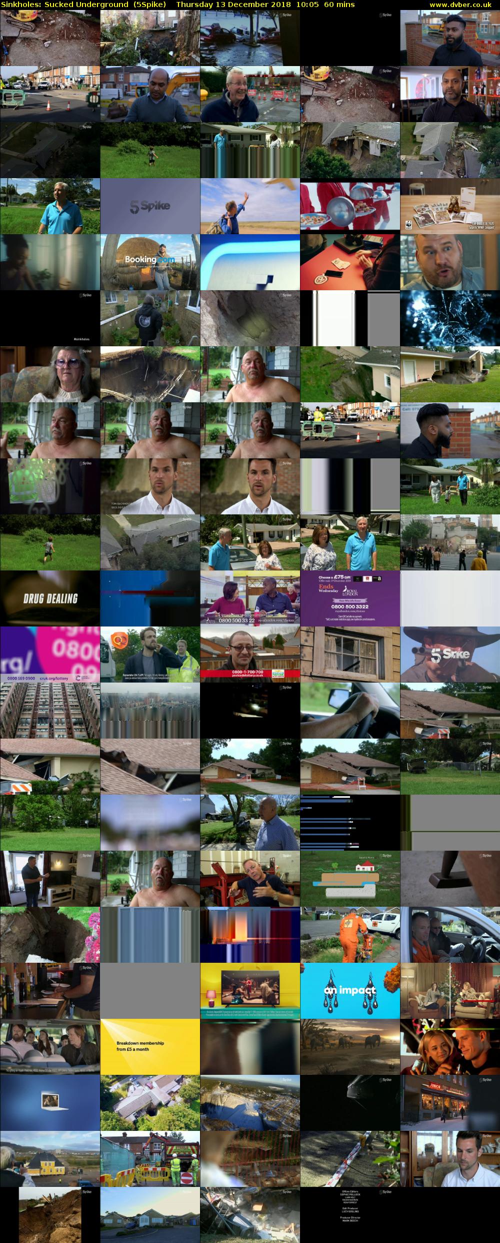 Sinkholes: Sucked Underground  (5Spike) Thursday 13 December 2018 10:05 - 11:05