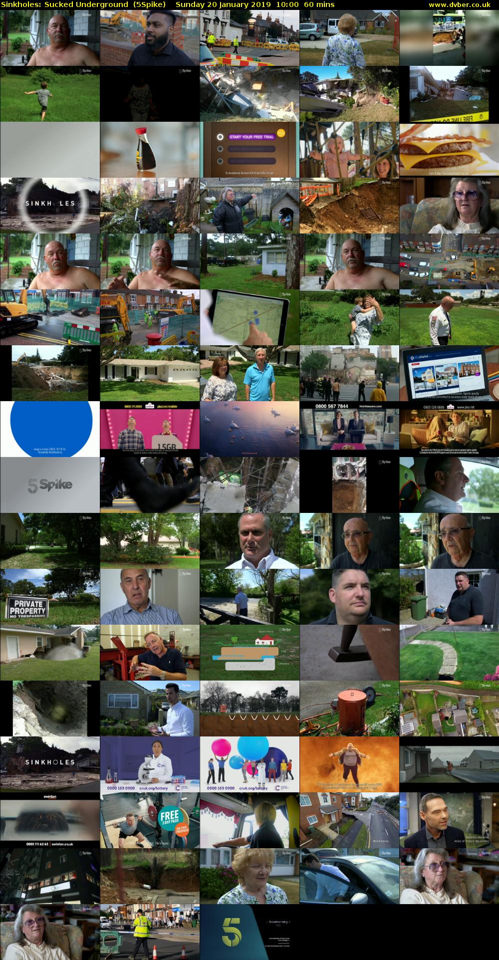 Sinkholes: Sucked Underground  (5Spike) Sunday 20 January 2019 10:00 - 11:00