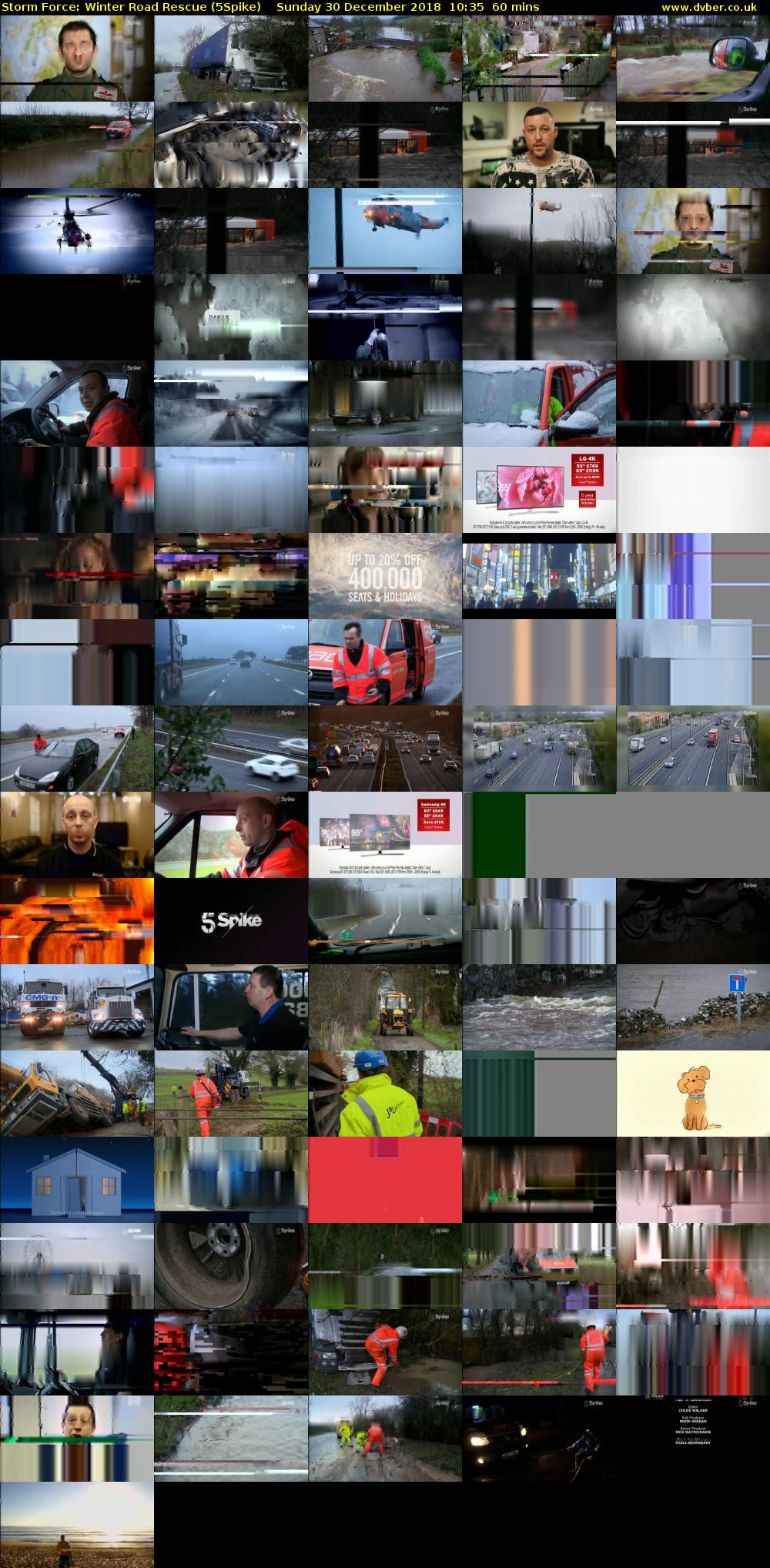 Storm Force: Winter Road Rescue (5Spike) Sunday 30 December 2018 10:35 - 11:35