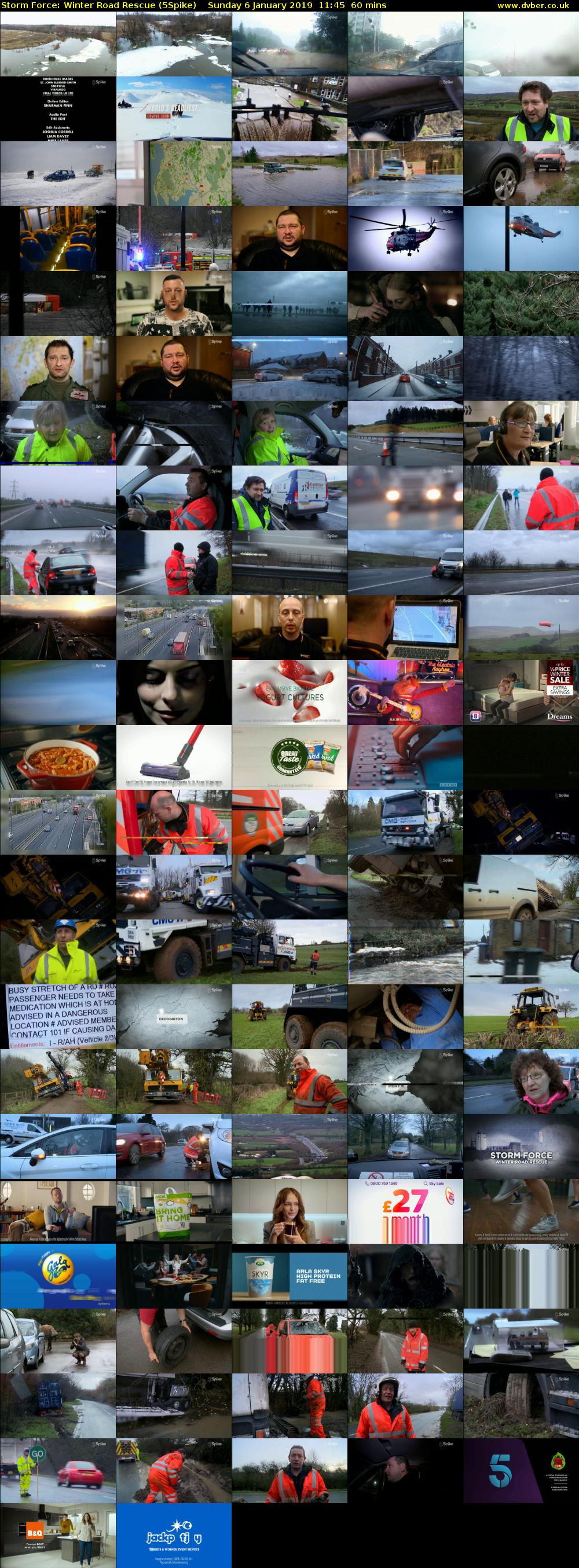 Storm Force: Winter Road Rescue (5Spike) Sunday 6 January 2019 11:45 - 12:45