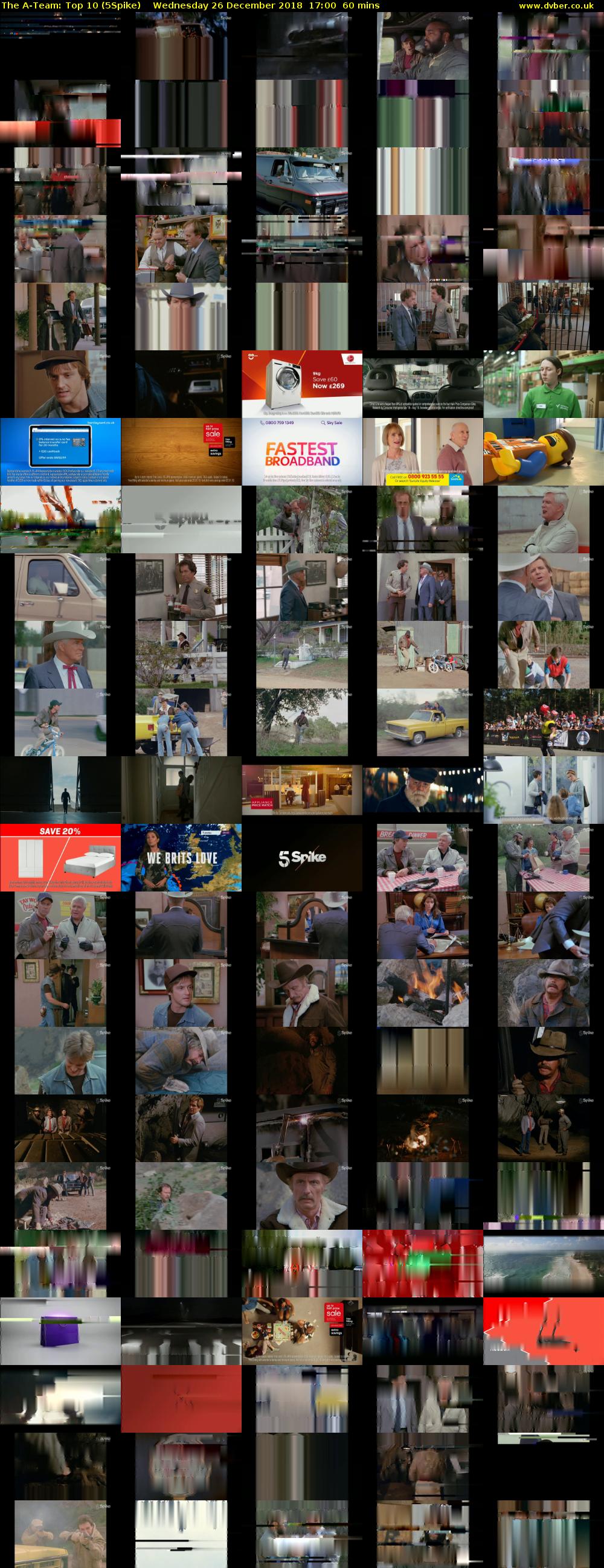 The A-Team: Top 10 (5Spike) Wednesday 26 December 2018 17:00 - 18:00
