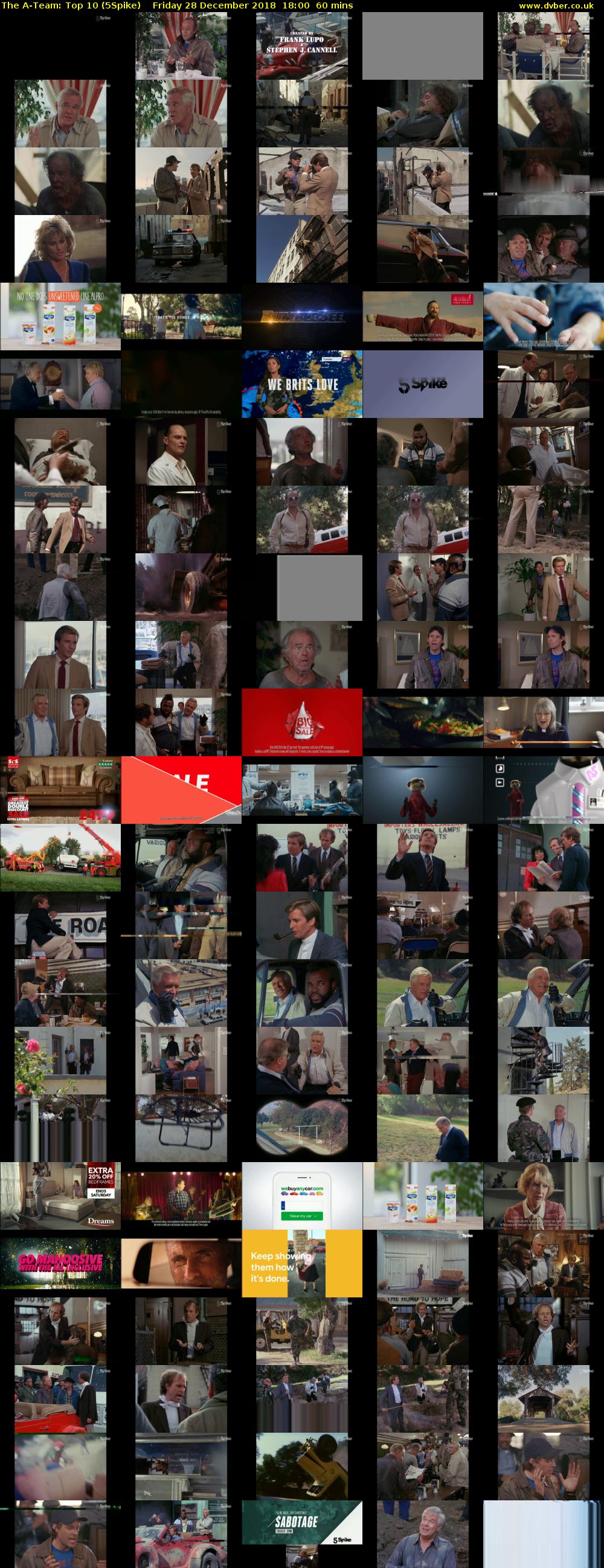 The A-Team: Top 10 (5Spike) Friday 28 December 2018 18:00 - 19:00