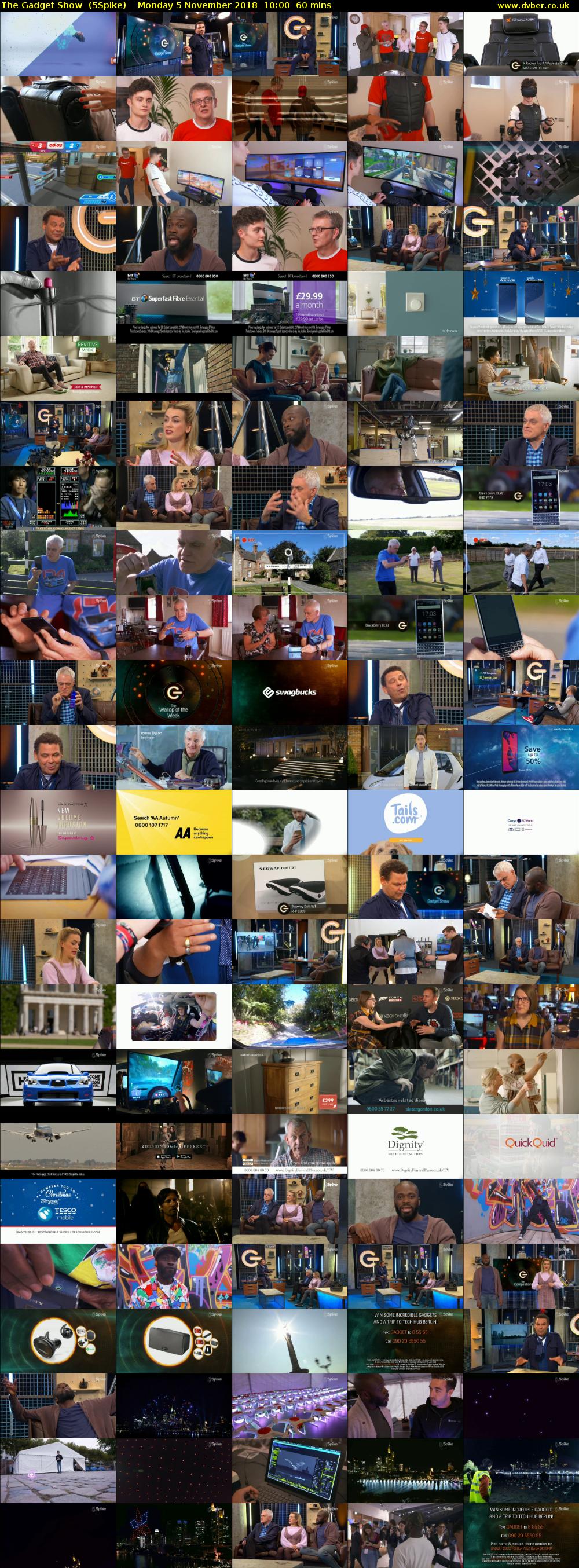 The Gadget Show  (5Spike) Monday 5 November 2018 10:00 - 11:00