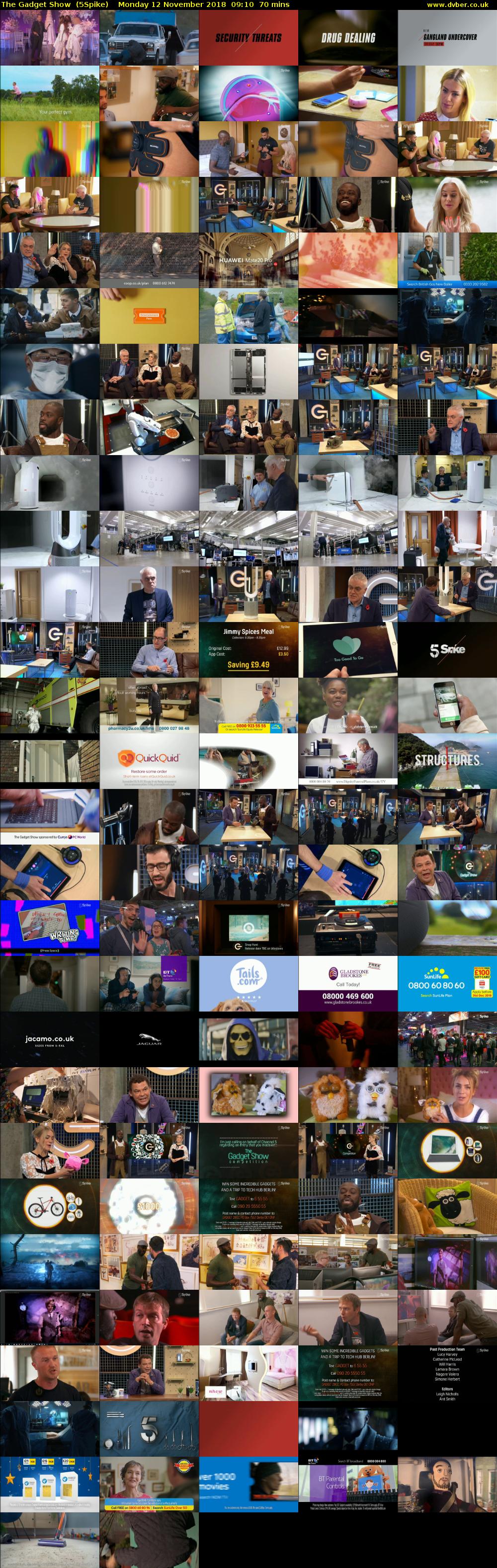 The Gadget Show  (5Spike) Monday 12 November 2018 09:10 - 10:20