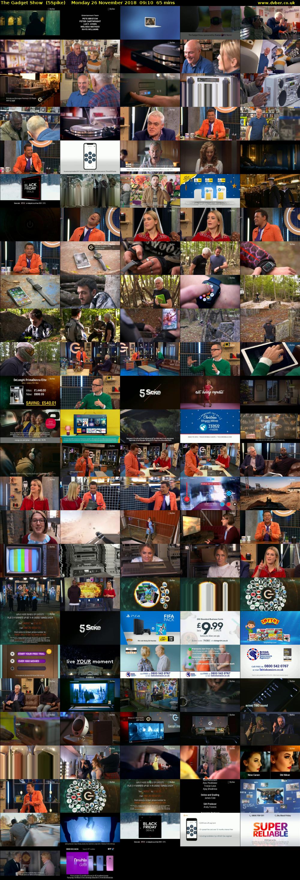 The Gadget Show  (5Spike) Monday 26 November 2018 09:10 - 10:15