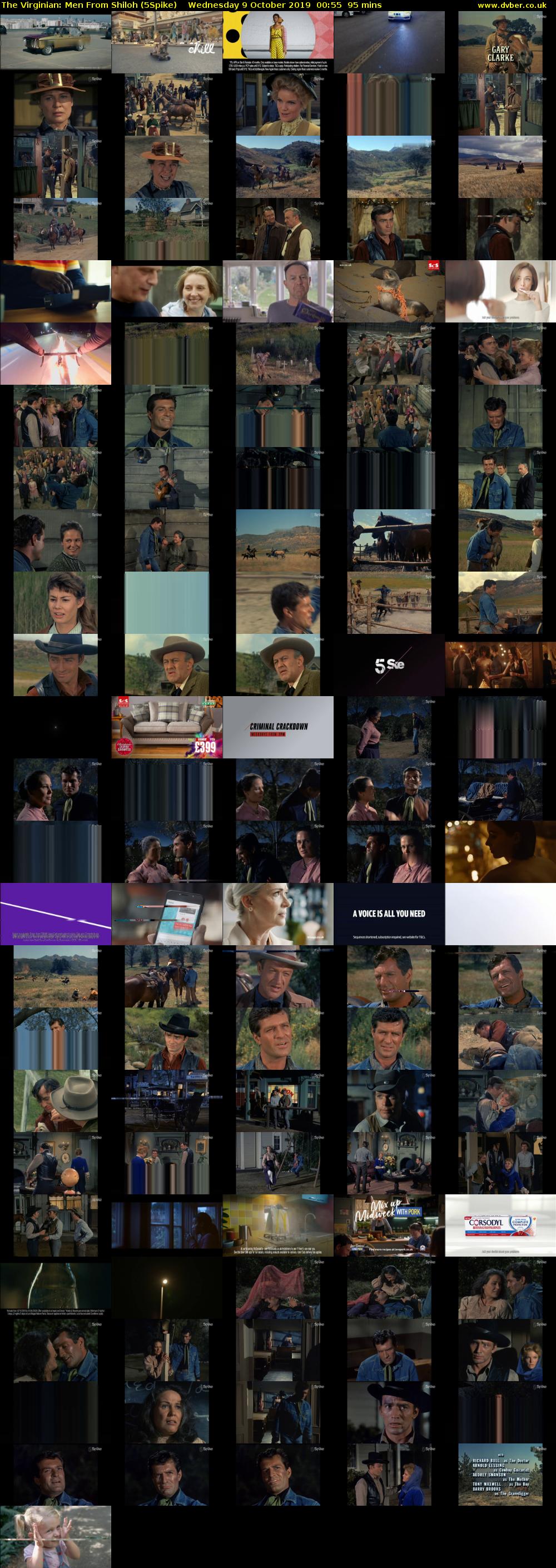 The Virginian: Men From Shiloh (5Spike) Wednesday 9 October 2019 00:55 - 02:30