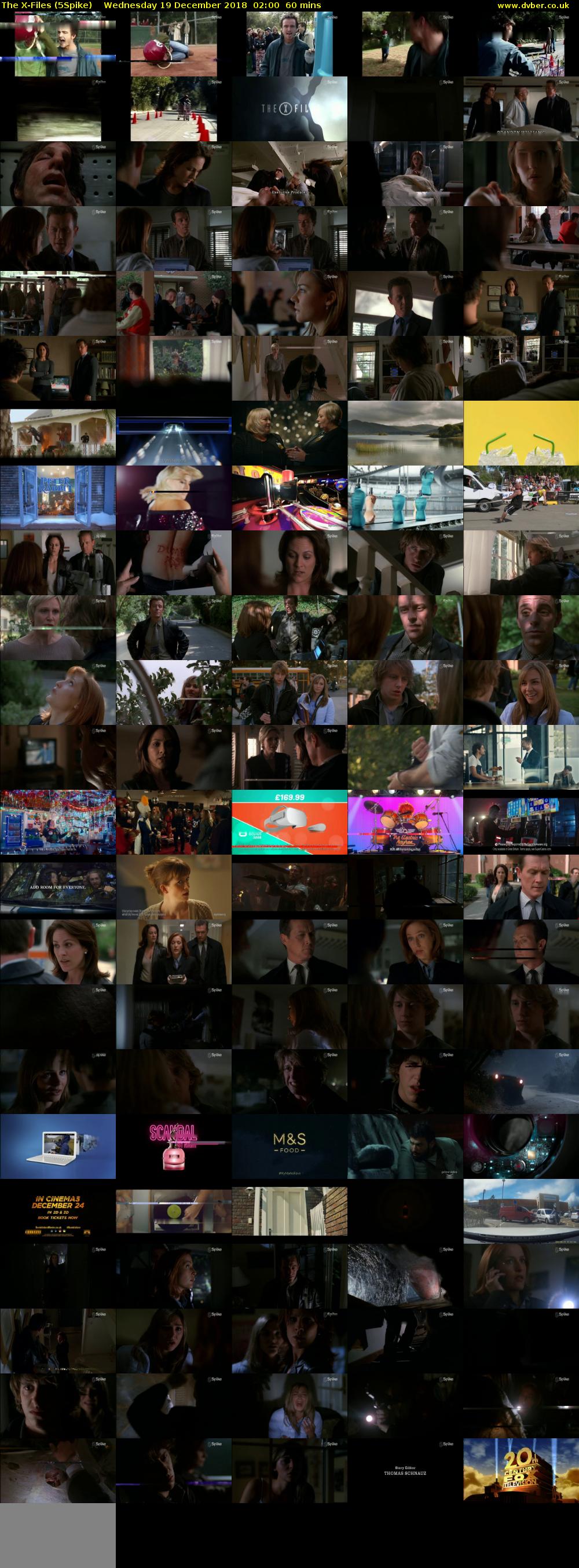 The X-Files (5Spike) Wednesday 19 December 2018 02:00 - 03:00