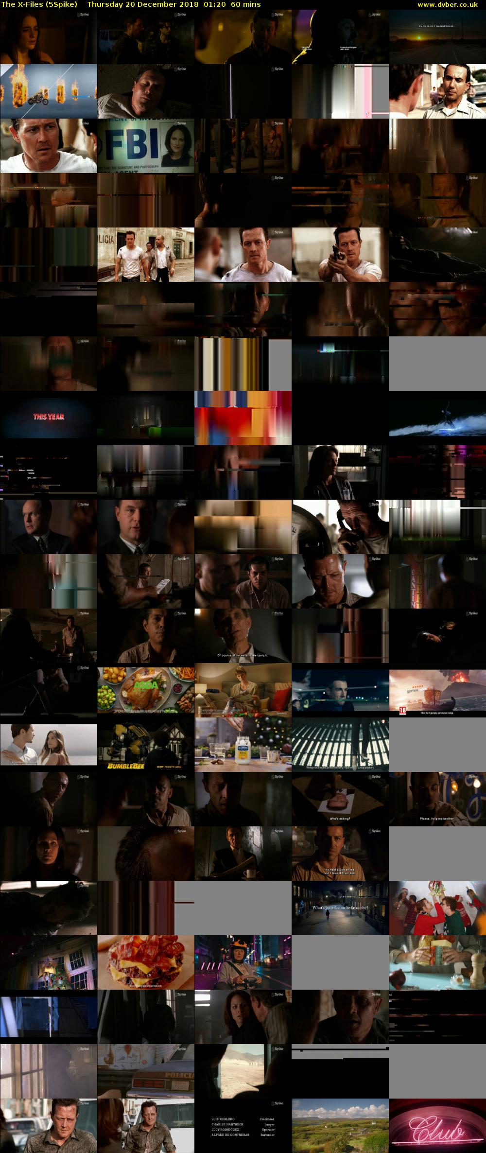 The X-Files (5Spike) Thursday 20 December 2018 01:20 - 02:20